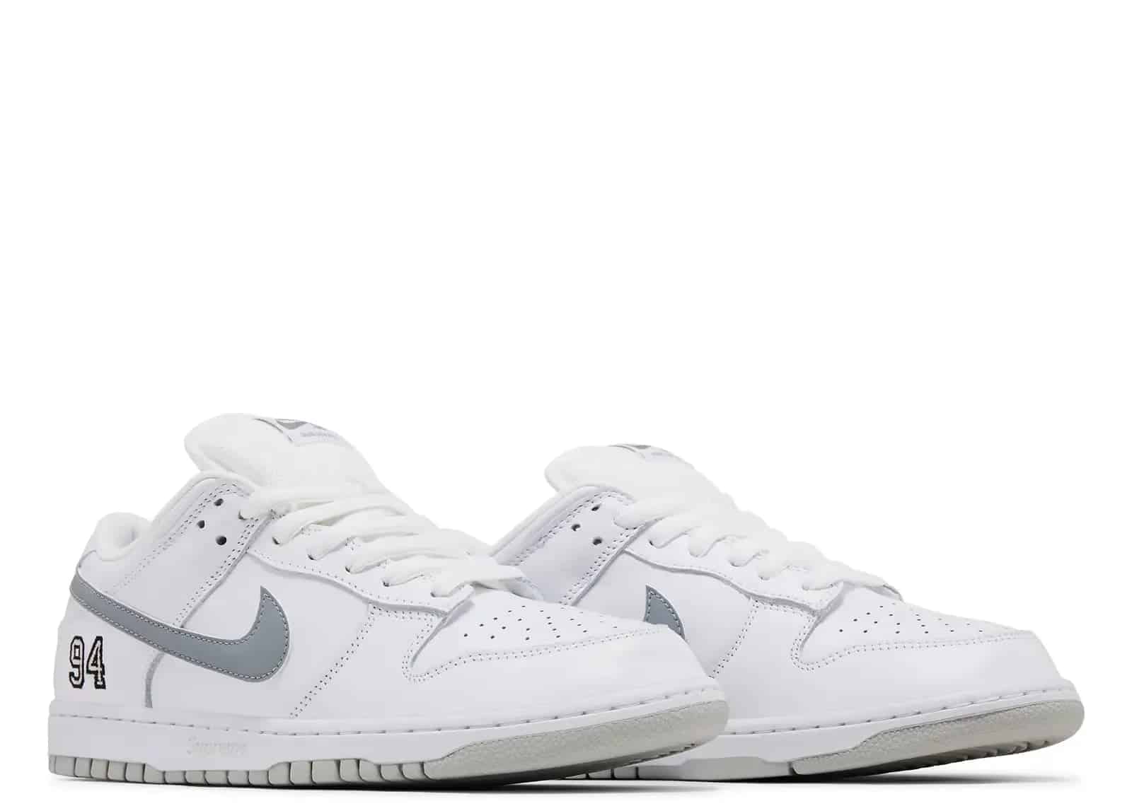 Nike Dunk Low Supreme 94 White Metallic Silver - Sneaker Türkiye