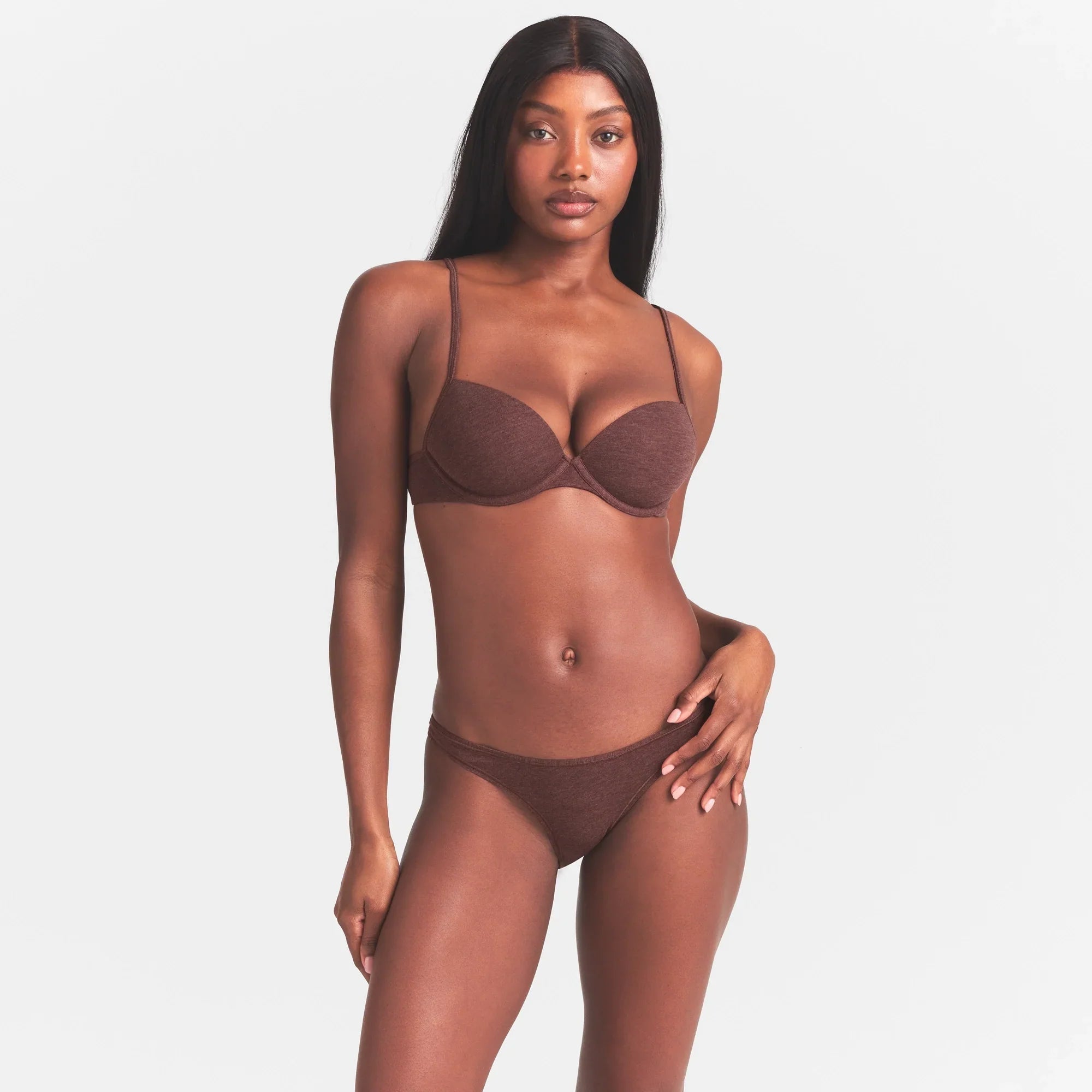 SKIMS EVERYDAY COTTON BIKINI | COCOA HEATHER - Sneaker Türkiye