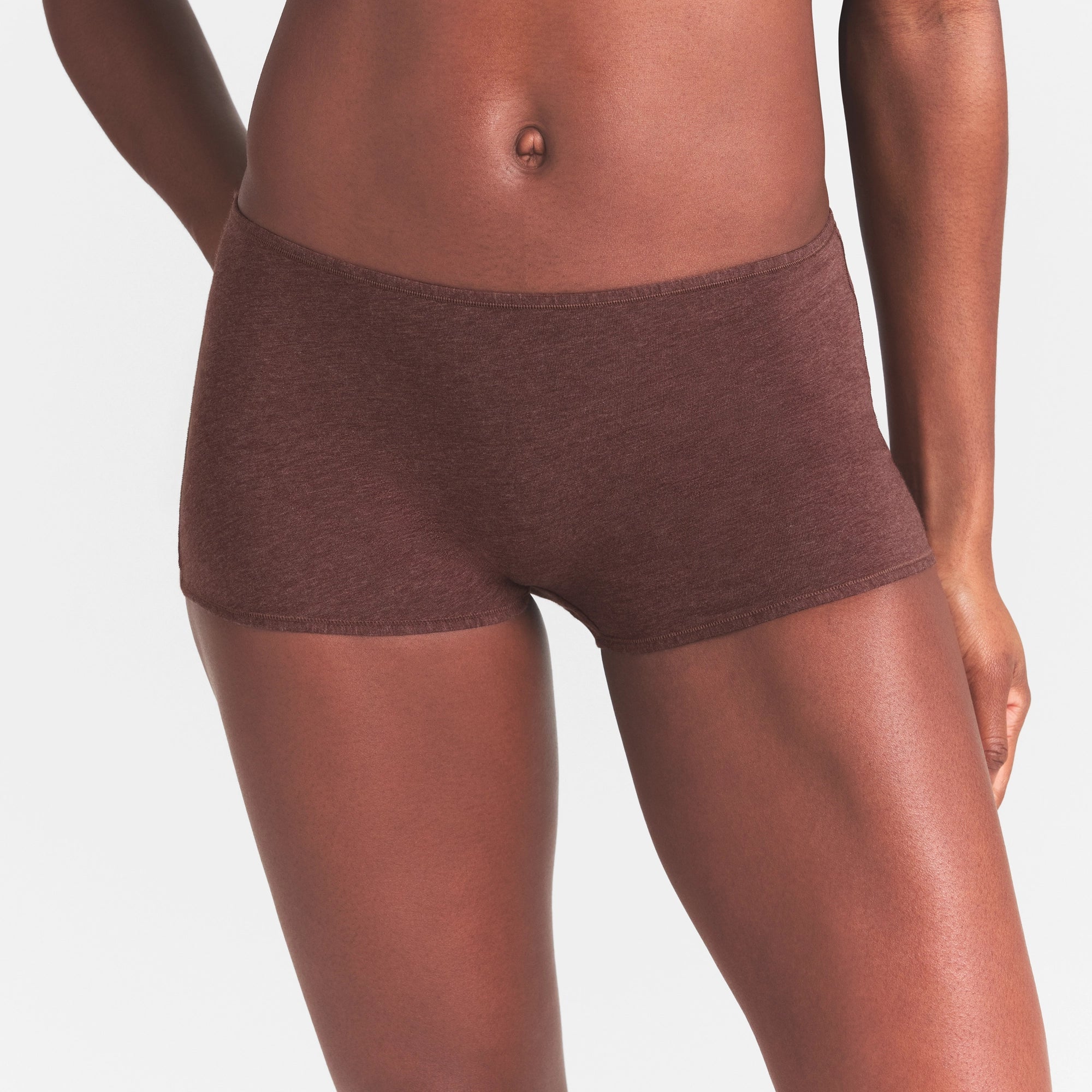 SKIMS EVERYDAY COTTON BOY SHORT | COCOA HEATHER - Sneaker Türkiye