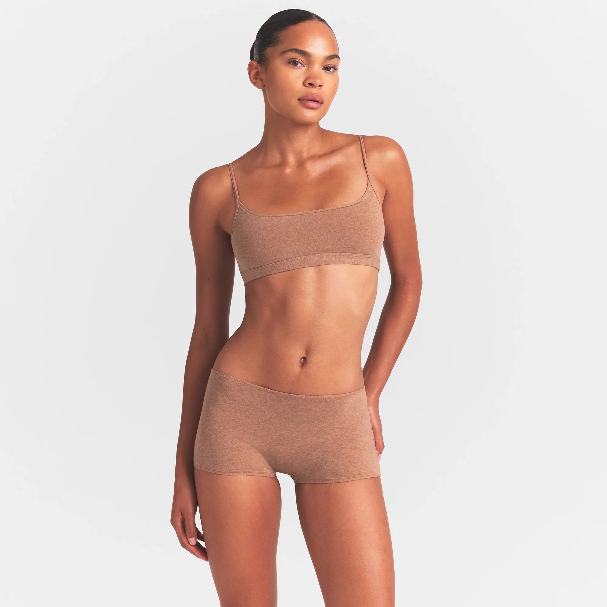 SKIMS EVERYDAY COTTON BOY SHORT | SIENNA HEATHER - Sneaker Türkiye