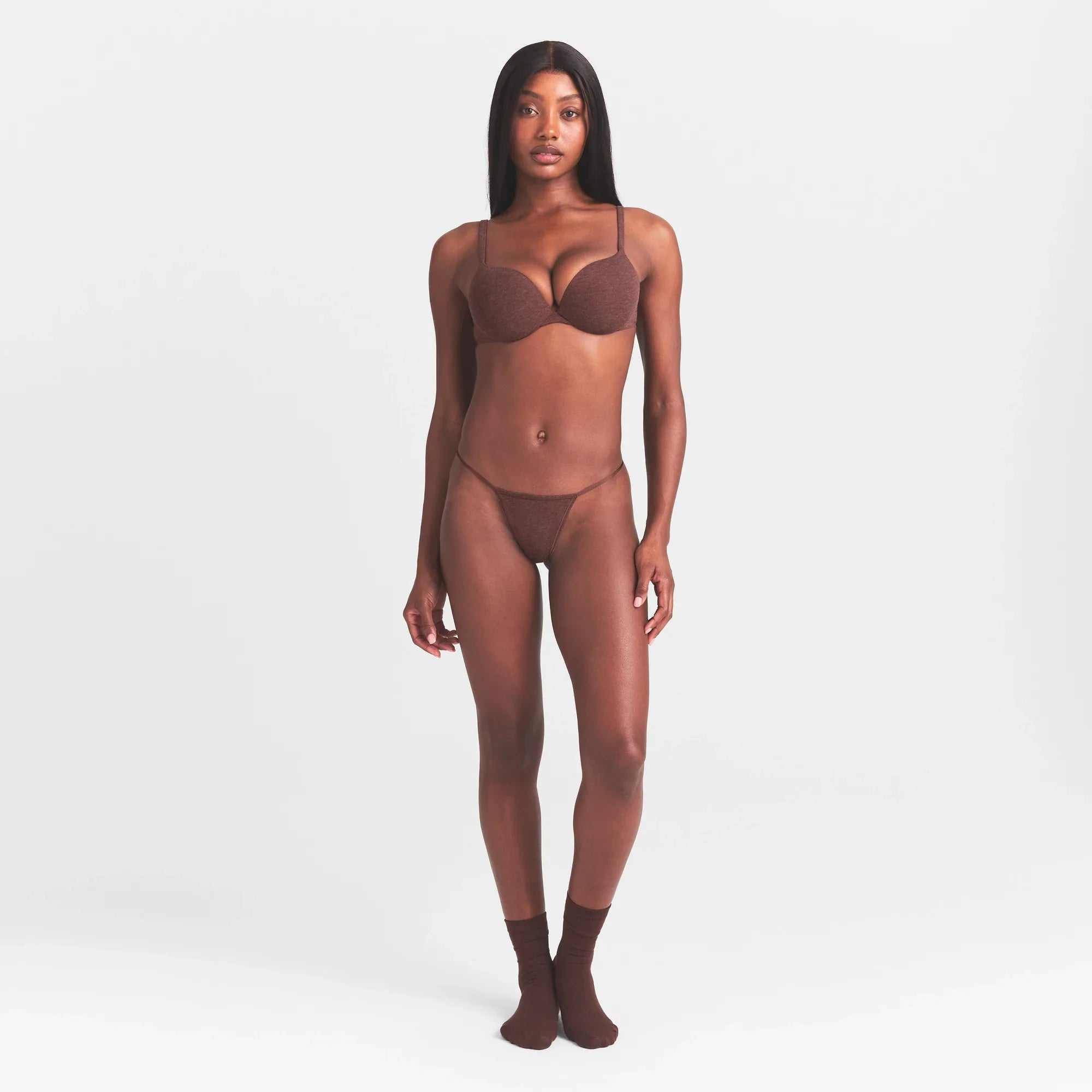 SKIMS EVERYDAY COTTON STRING THONG | COCOA HEATHER - Sneaker Türkiye
