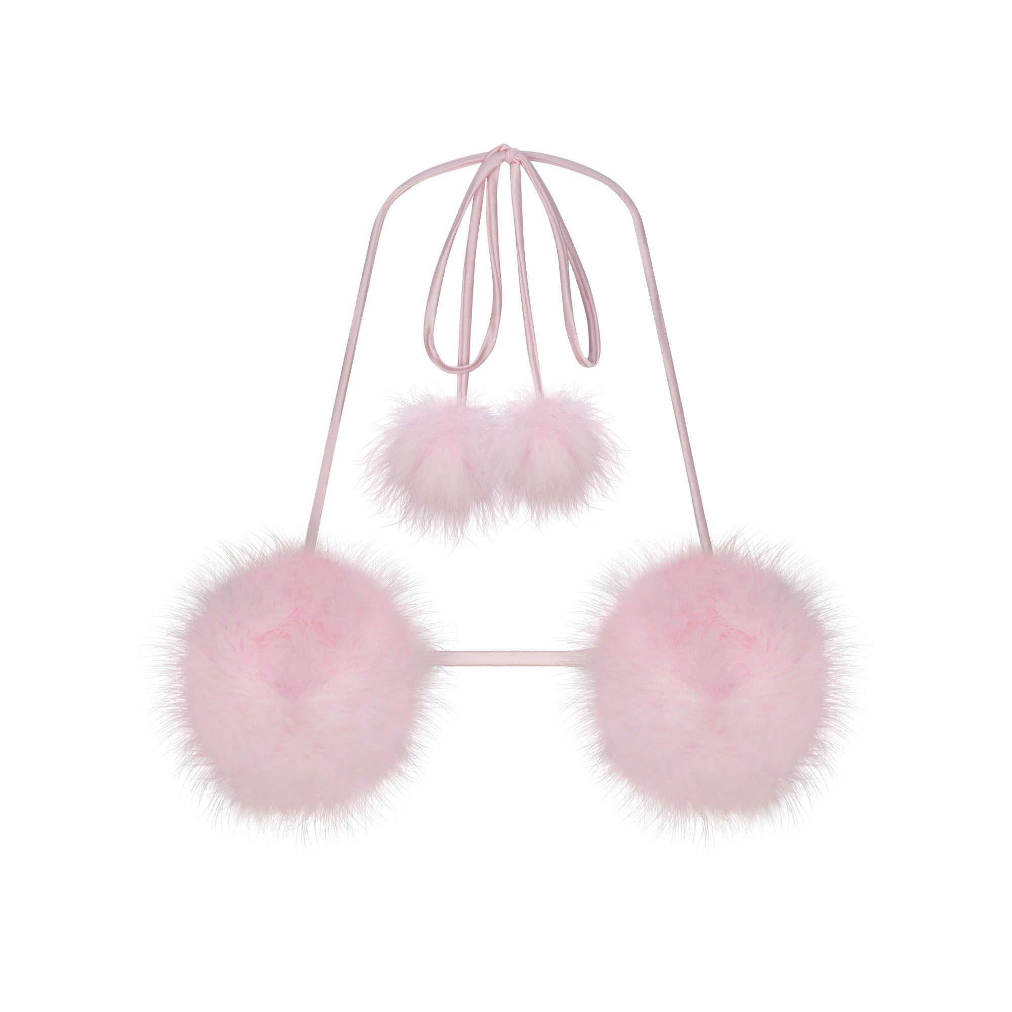 SKIMS NOVELTY INTIMATES POM POM BRALETTE AND THONG SET | BABY PINK - Sneaker Türkiye