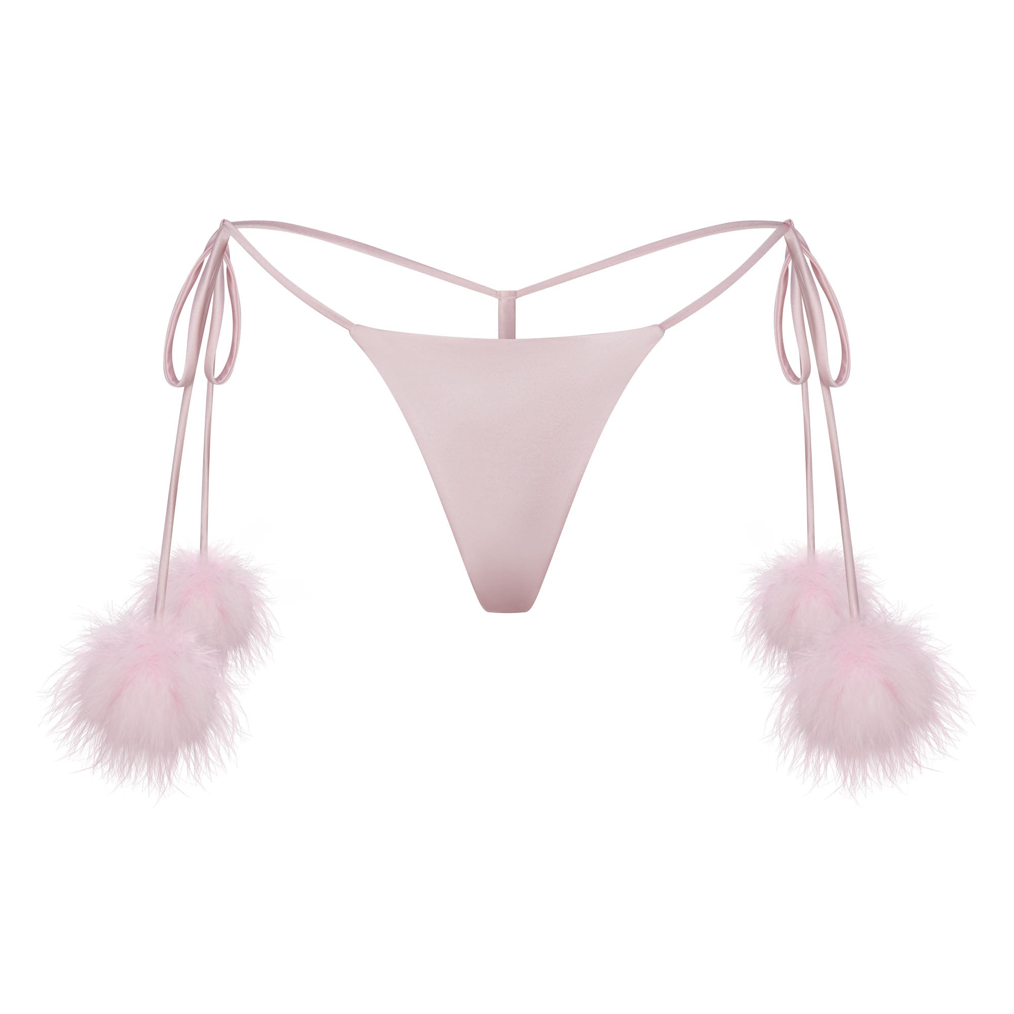 SKIMS NOVELTY INTIMATES POM POM BRALETTE AND THONG SET | BABY PINK - Sneaker Türkiye