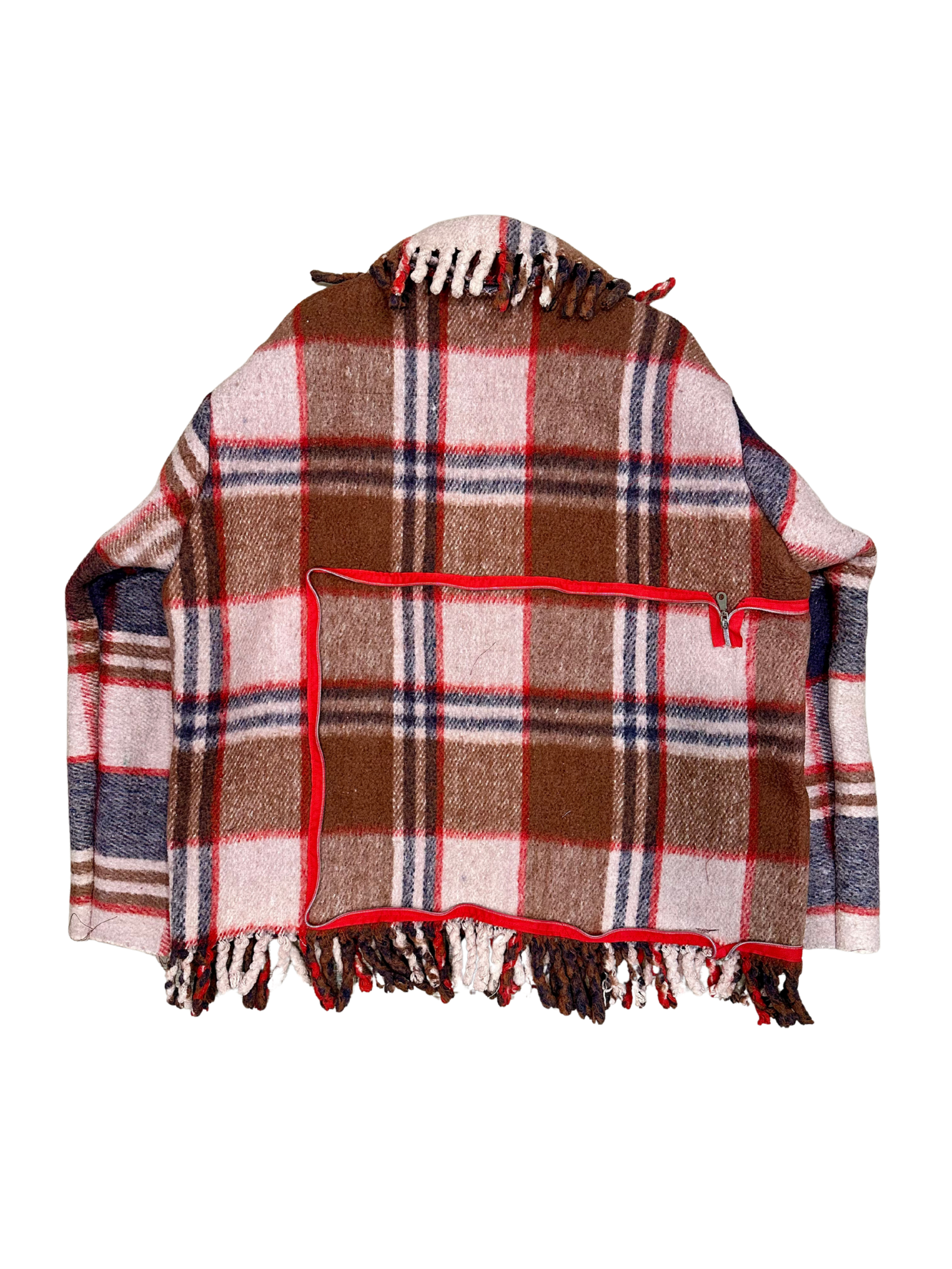 Cointel The Redline Fringe Plaid Coat - Sneaker Türkiye