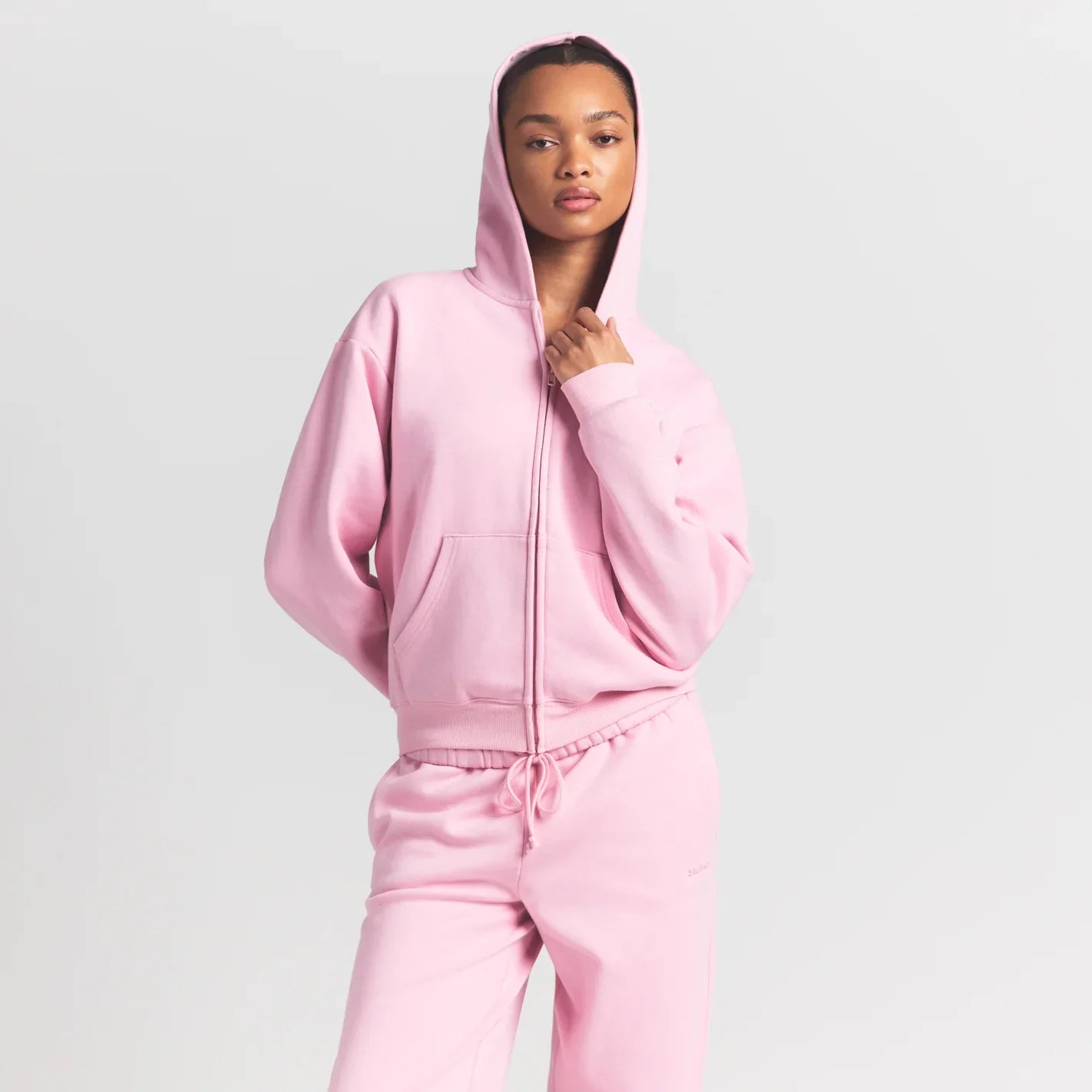 SKIMS COTTON FLEECE CLASSIC ZIP UP HOODIE | HALITE - Sneaker Türkiye