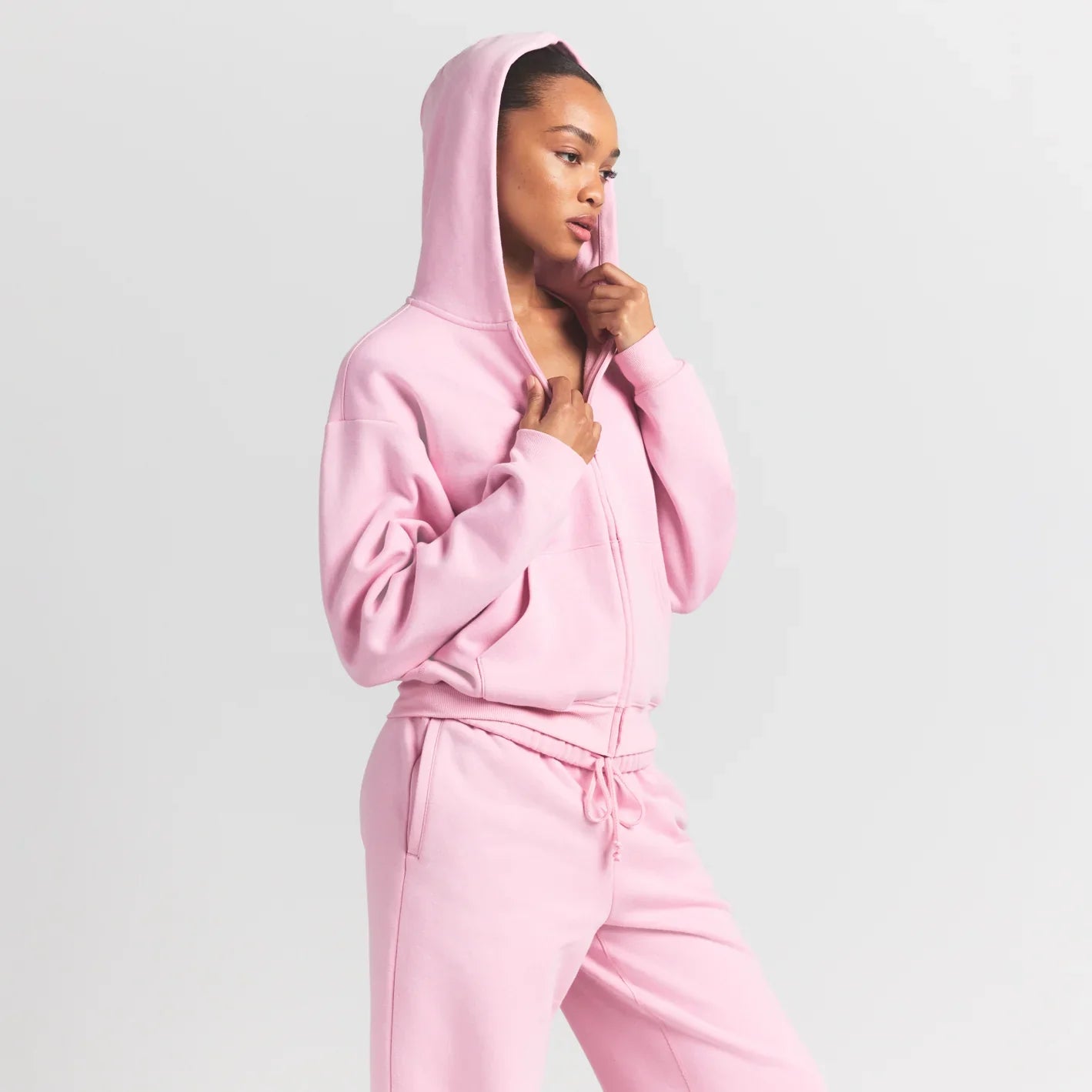 SKIMS COTTON FLEECE CLASSIC ZIP UP HOODIE | HALITE - Sneaker Türkiye