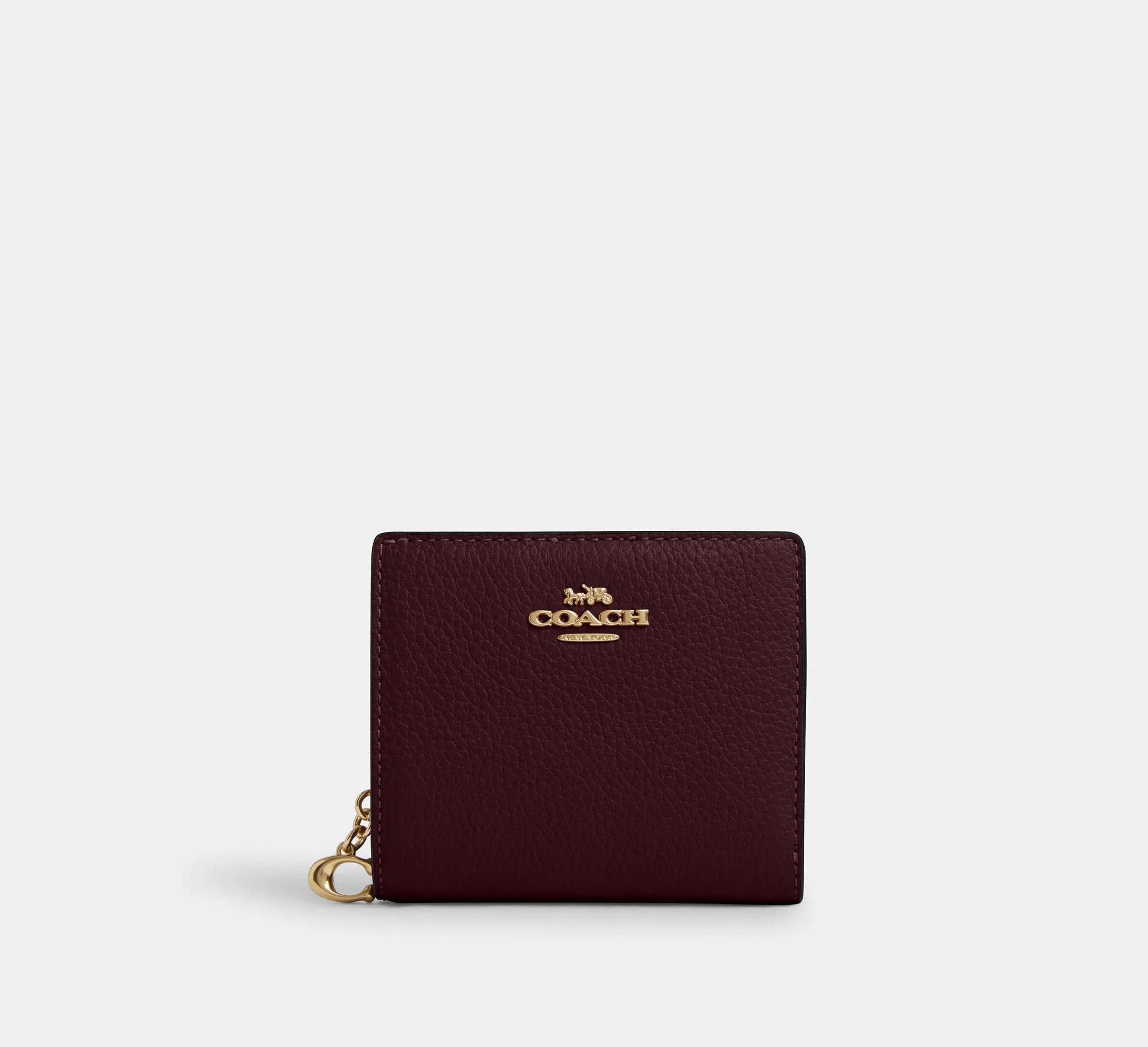 Coach Snap Wallet Gold/Merlot Deri - Sneaker Türkiye