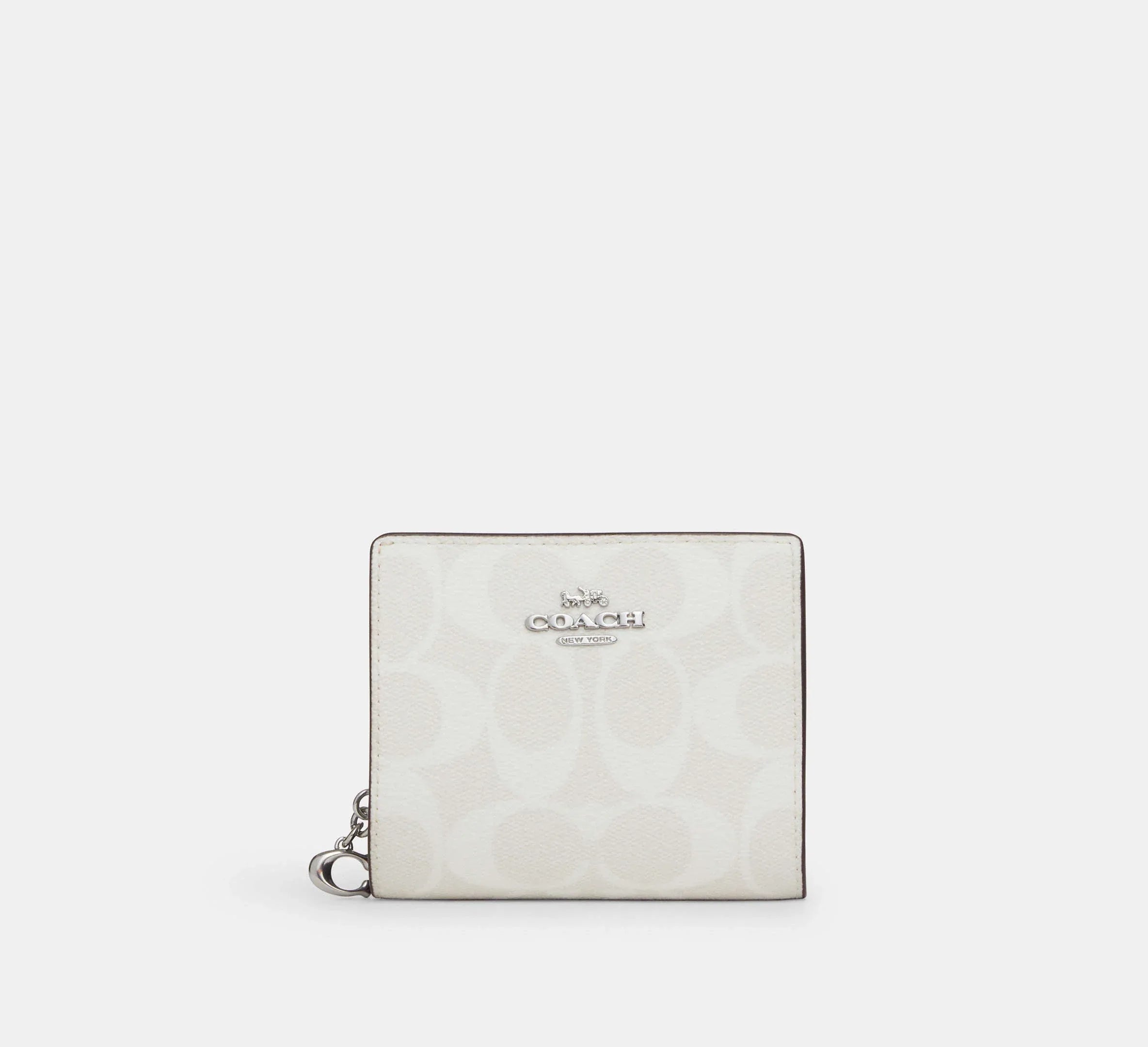 Coach Snap In Signature Wallet White/Chalk Deri - Sneaker Türkiye