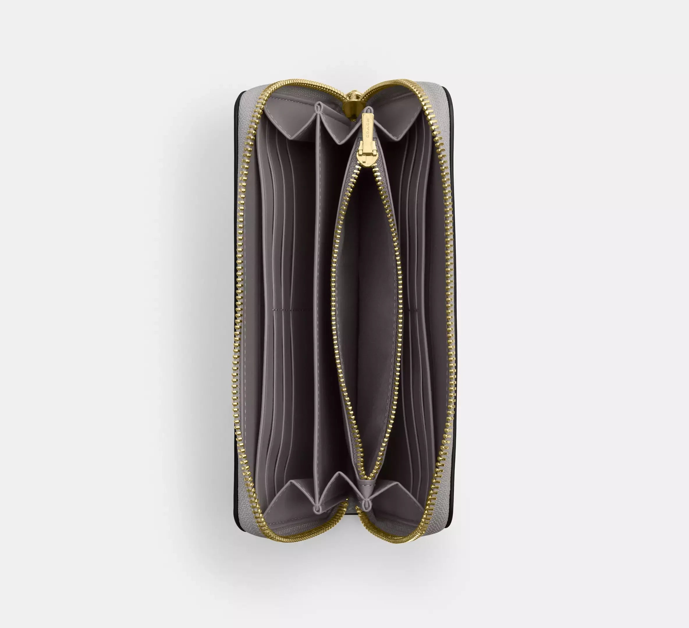 Coach Long Zip Around Wallet – Gold/Dove Grey - Sneaker Türkiye