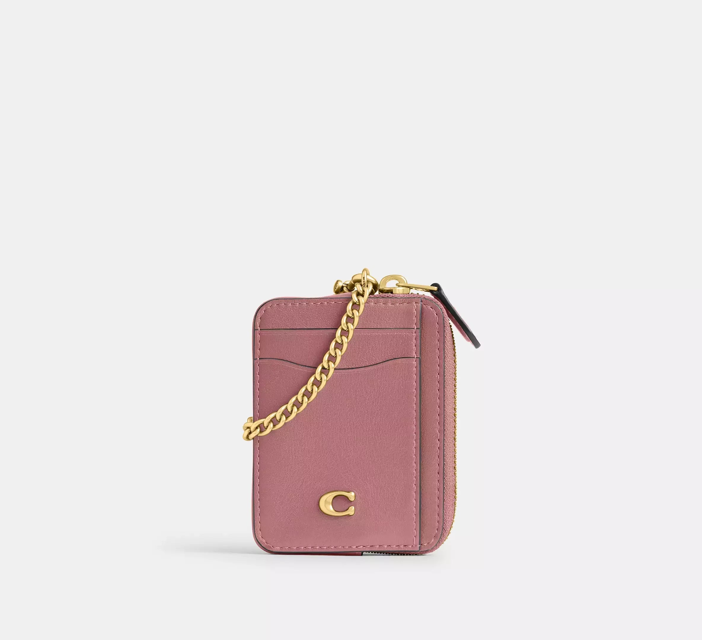 Coach Essential Chain Card Case – Brass/Peony - Sneaker Türkiye