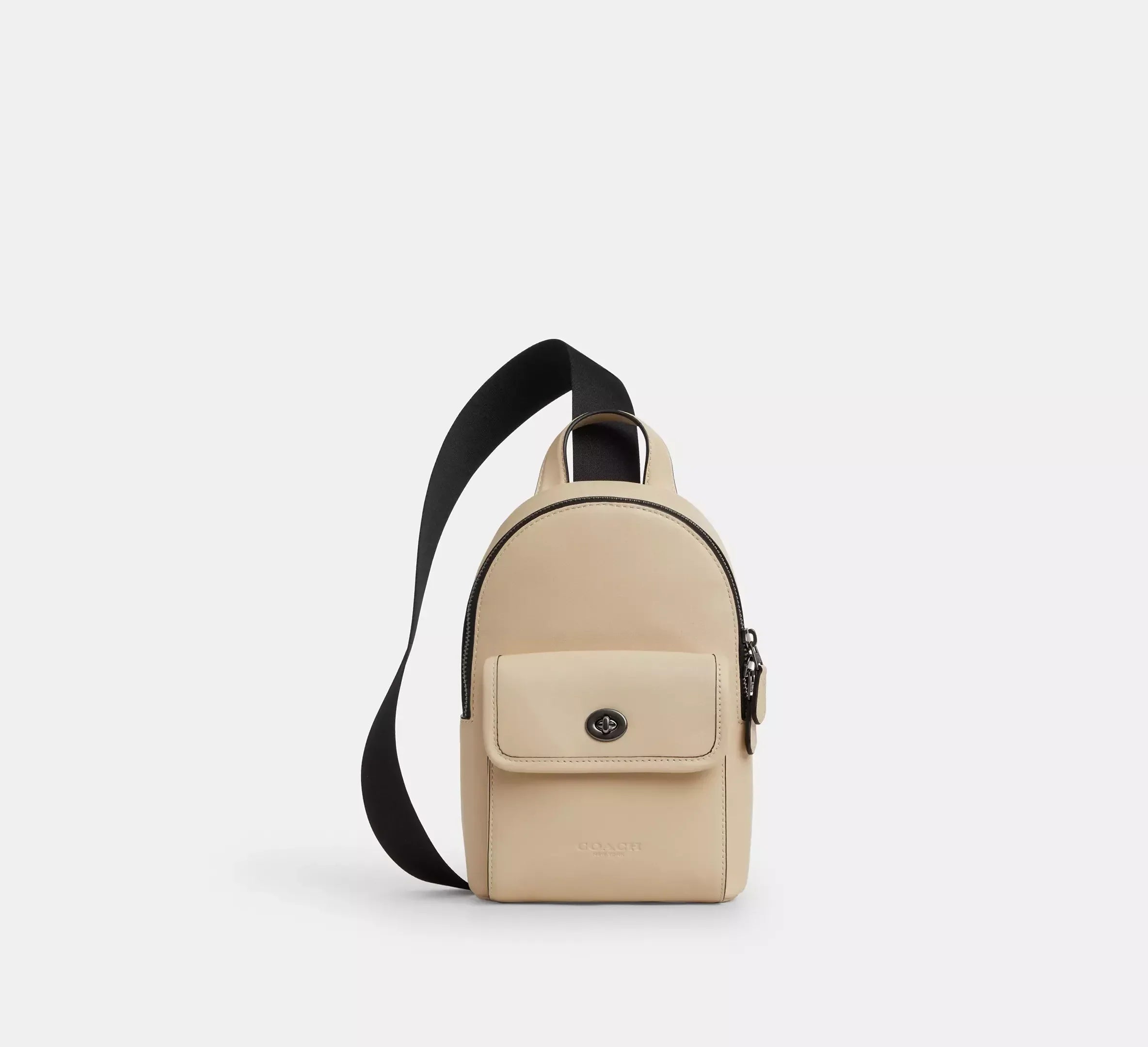 Coach Small Turnlock Sling Pack – Gunmetal/Ivory - Sneaker Türkiye