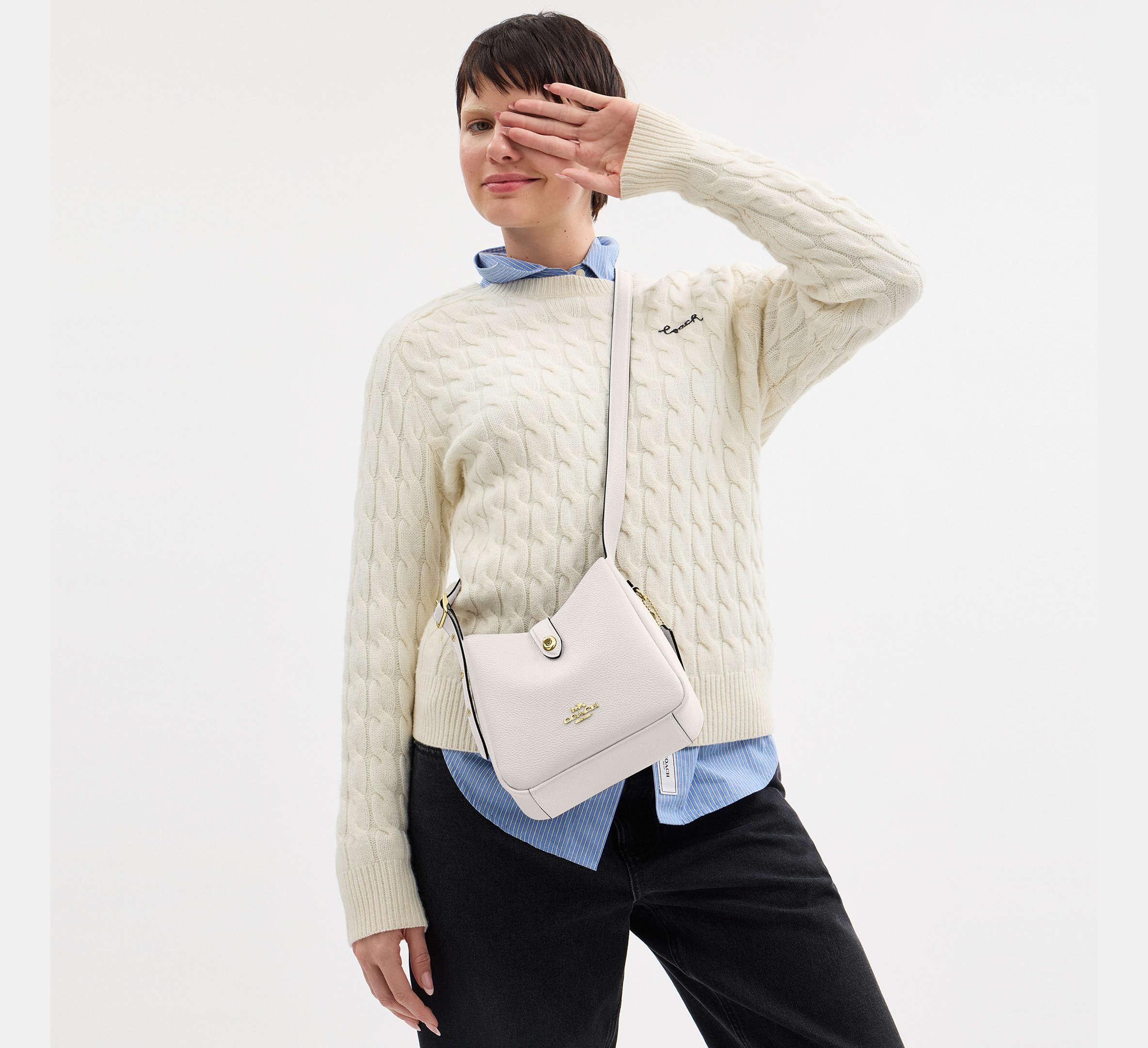 Coach Hadley Mini Crossbody Bag – Gold/Chalk - Sneaker Türkiye