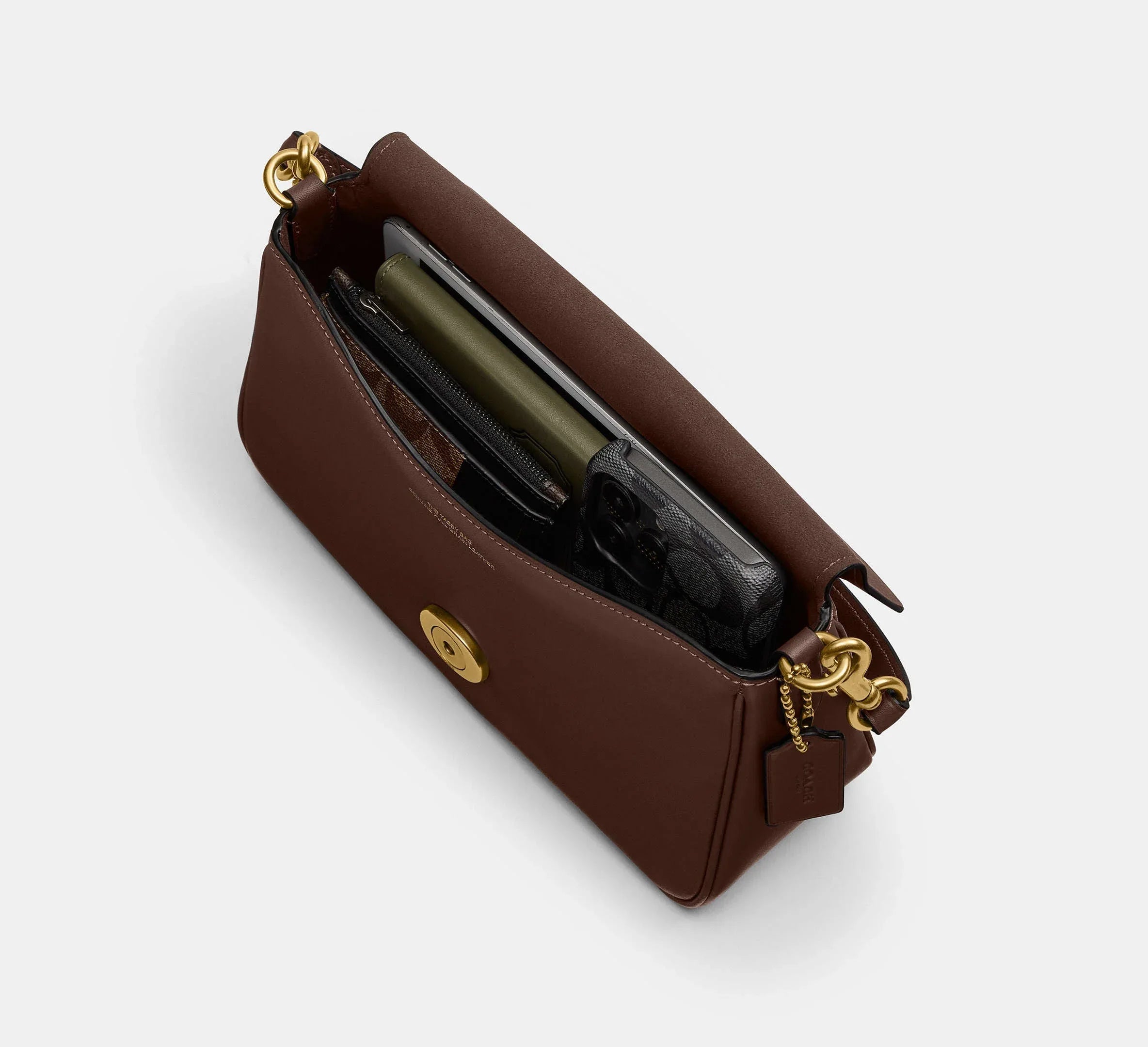 Coach Soft Tabby Shoulder Bag Brass Maple - Sneaker Türkiye