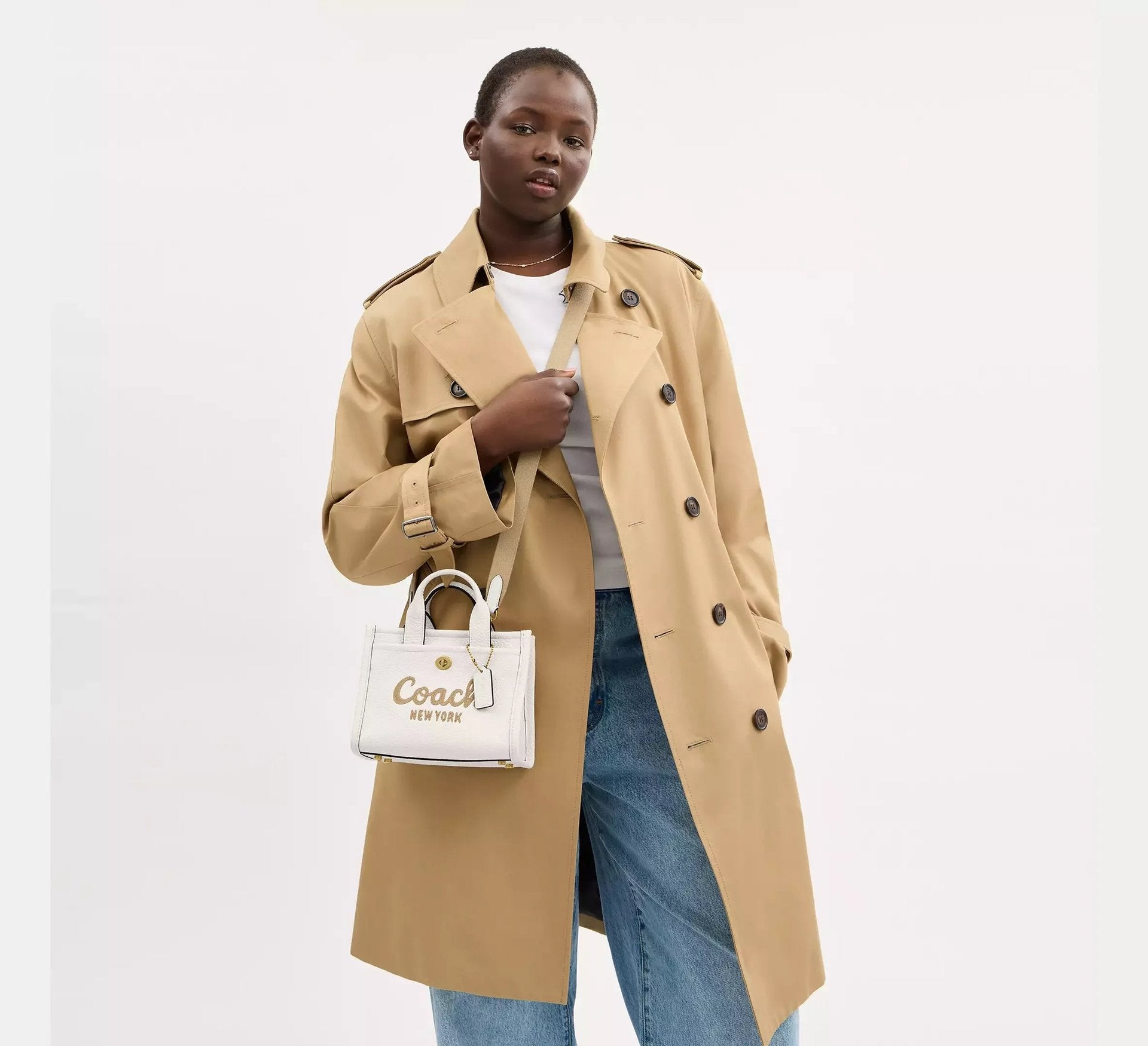 Coach Cargo Tote Bag 20 – Brass/Chalk - Sneaker Türkiye