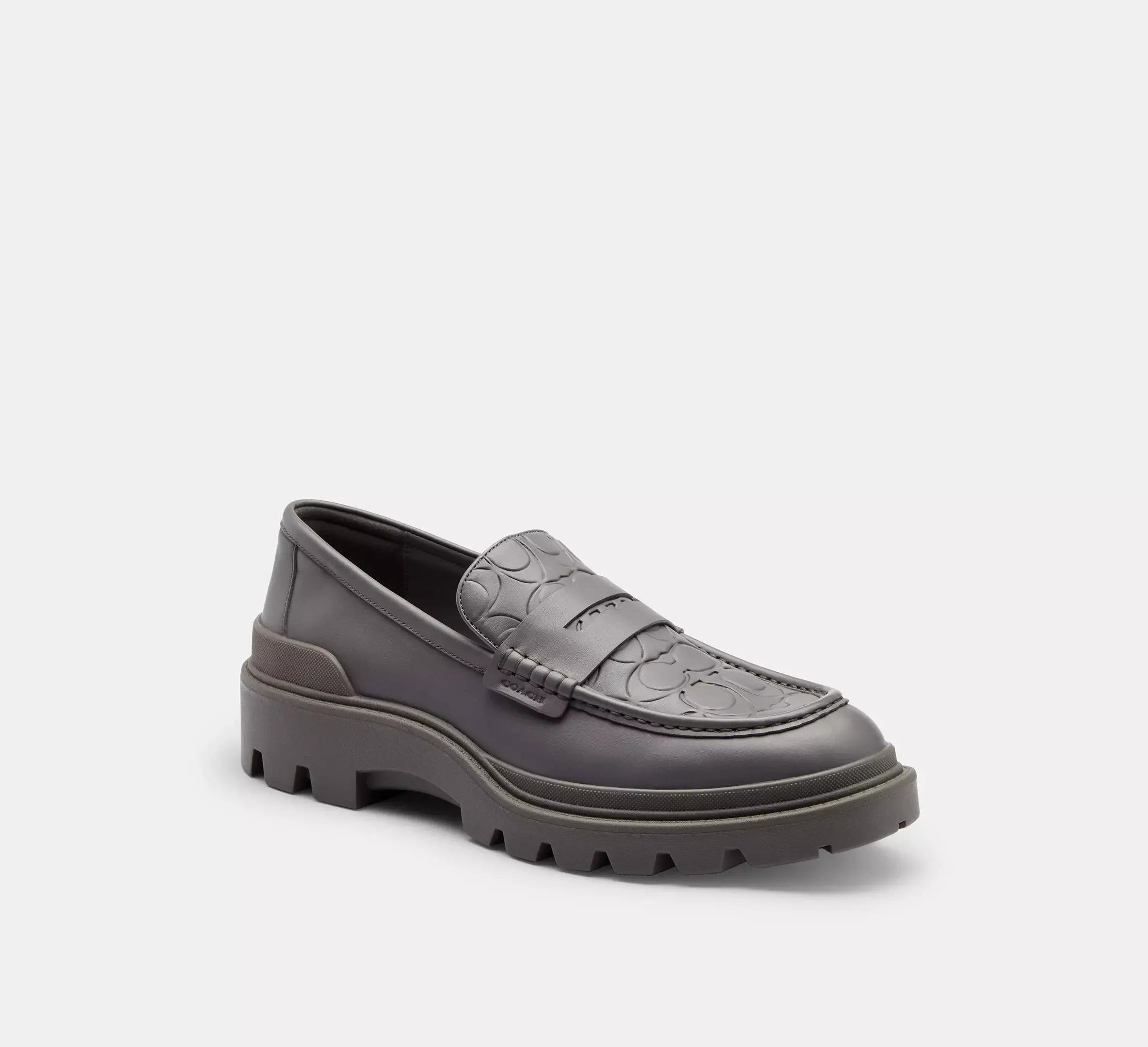 Coach Men’s Loafer With Signature Print – Charcoal - Sneaker Türkiye
