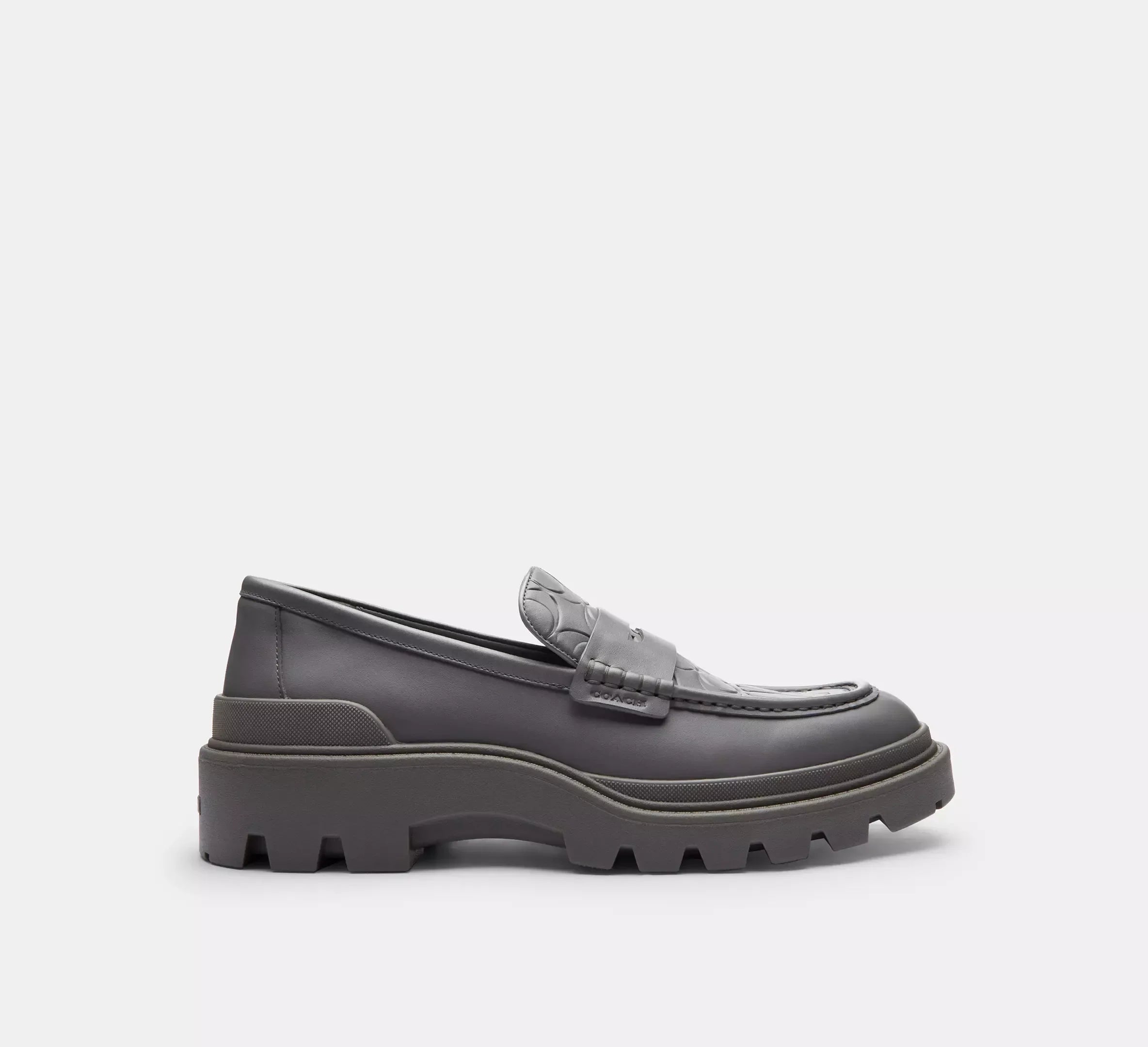 Coach Men’s Loafer With Signature Print – Charcoal - Sneaker Türkiye
