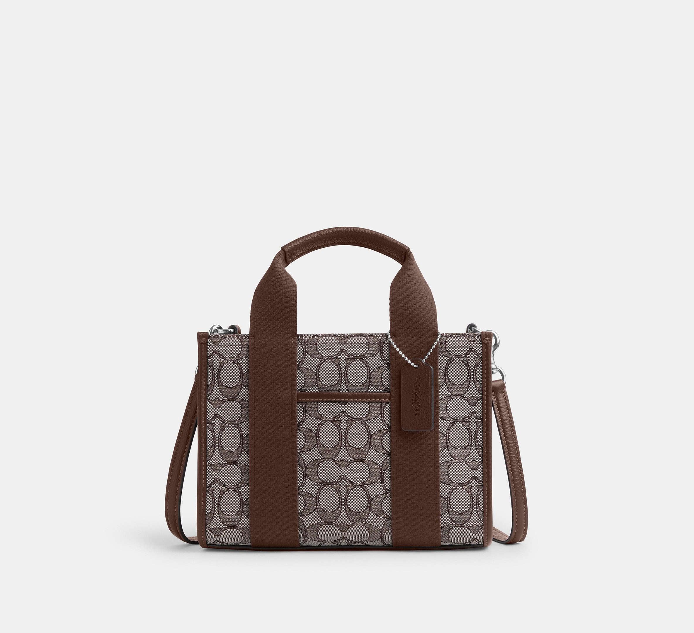Coach Smith Tote Bag 24 In Signature Jacquard – Silver/Oak/Maple - Sneaker Türkiye