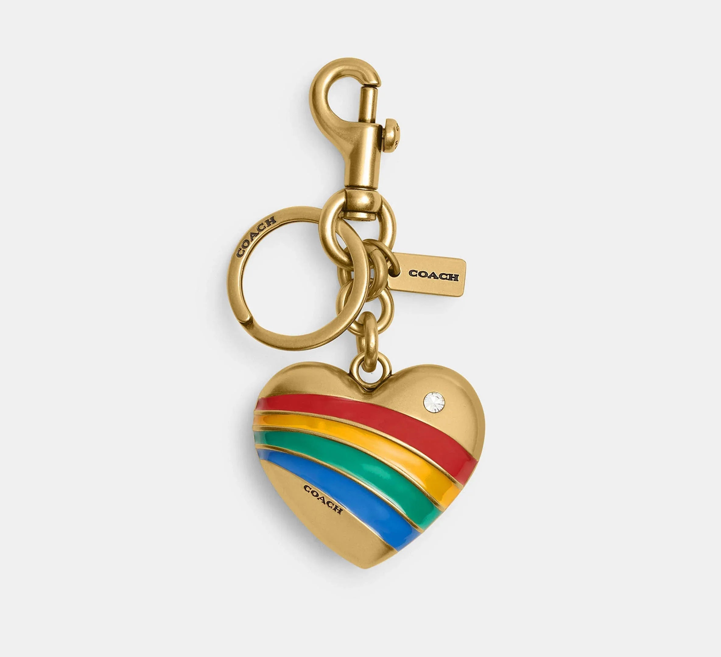 Coach Heart Bag Charm – Gold/Multi - Sneaker Türkiye