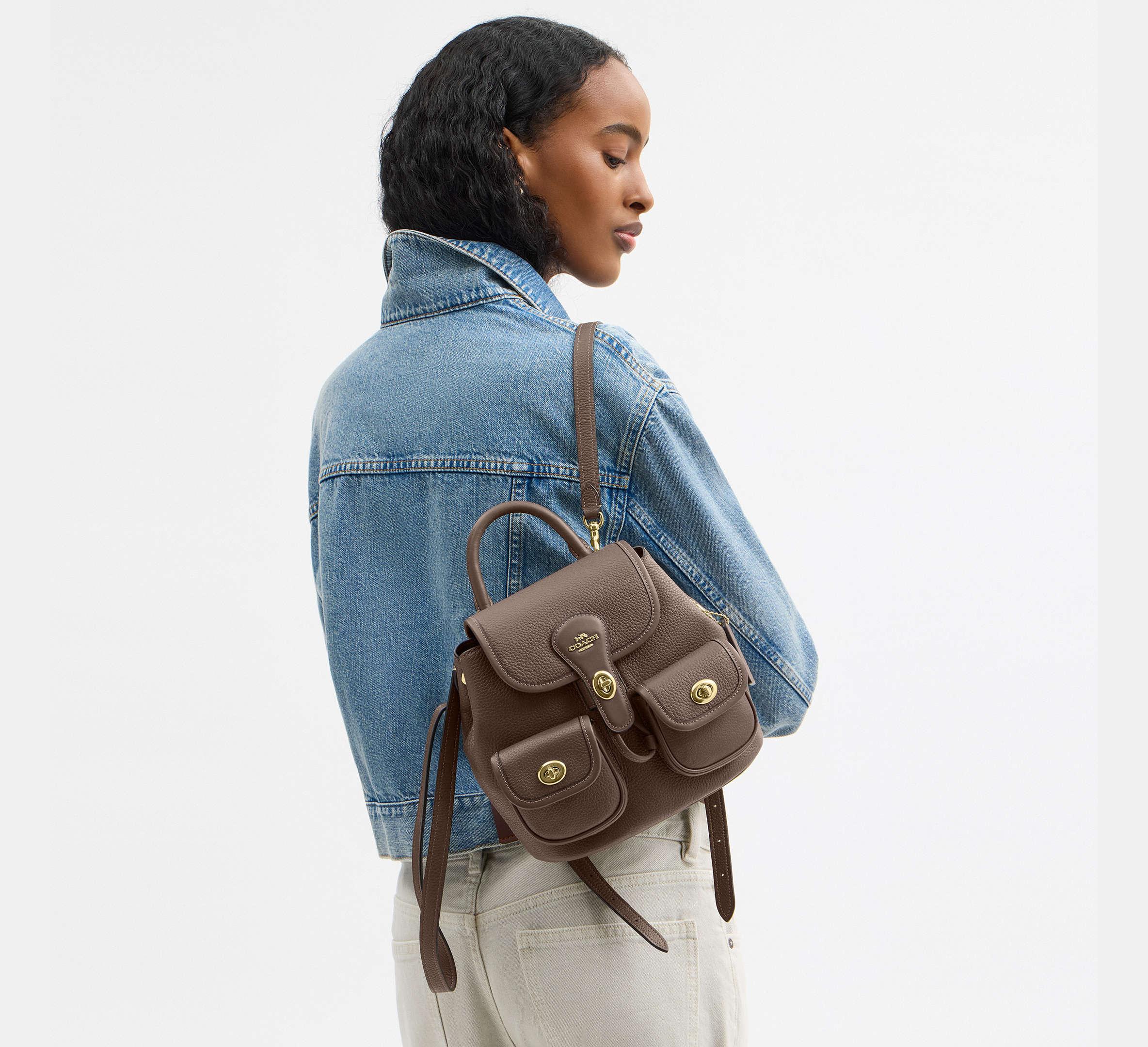 Coach Hadley Backpack – Gold/Dark Stone - Sneaker Türkiye