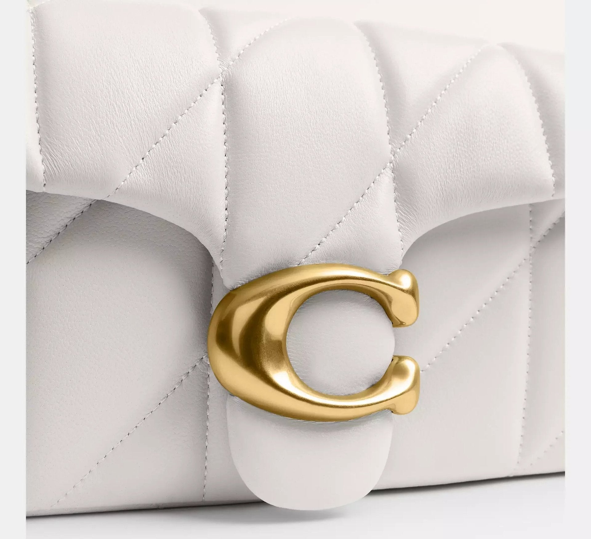 Coach Tabby Chain Crossbody Bag 19 With Quilting – Smooth Leather/Brass/Chalk - Sneaker Türkiye