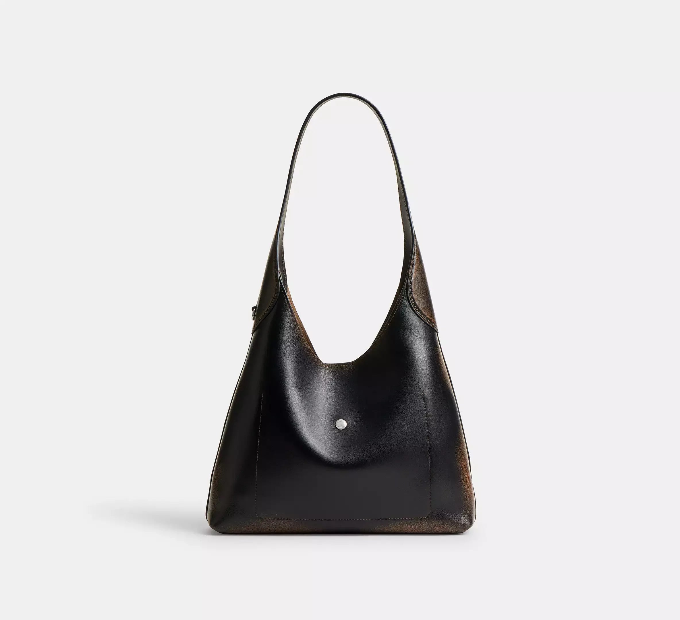Coach Brooklyn Shoulder Bag 28 In Loved Leather – Silver/Black Brown - Sneaker Türkiye