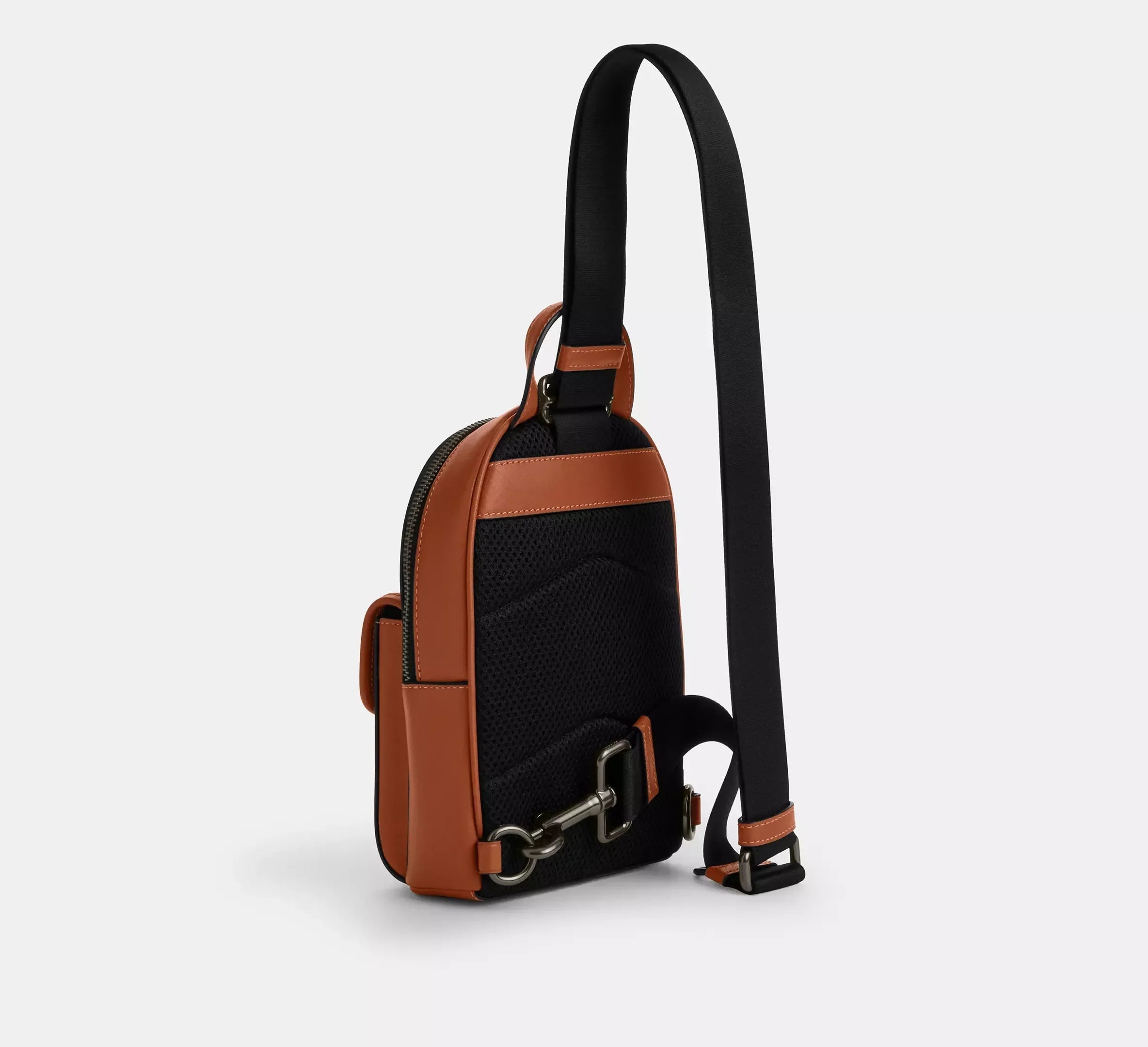 Coach Small Turnlock Sling Pack – Gunmetal/Tan - Sneaker Türkiye