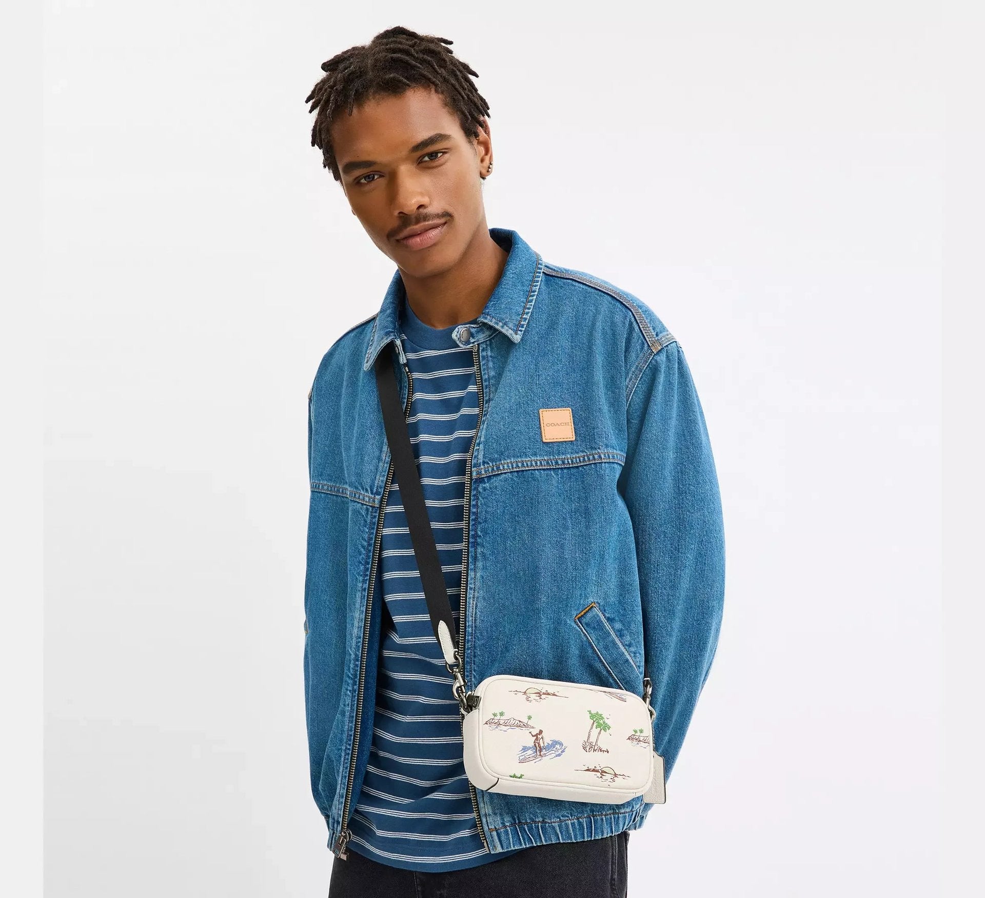Coach Jayden Crossbody Bag With Surf Print – Gunmetal/Chalk Multi - Sneaker Türkiye