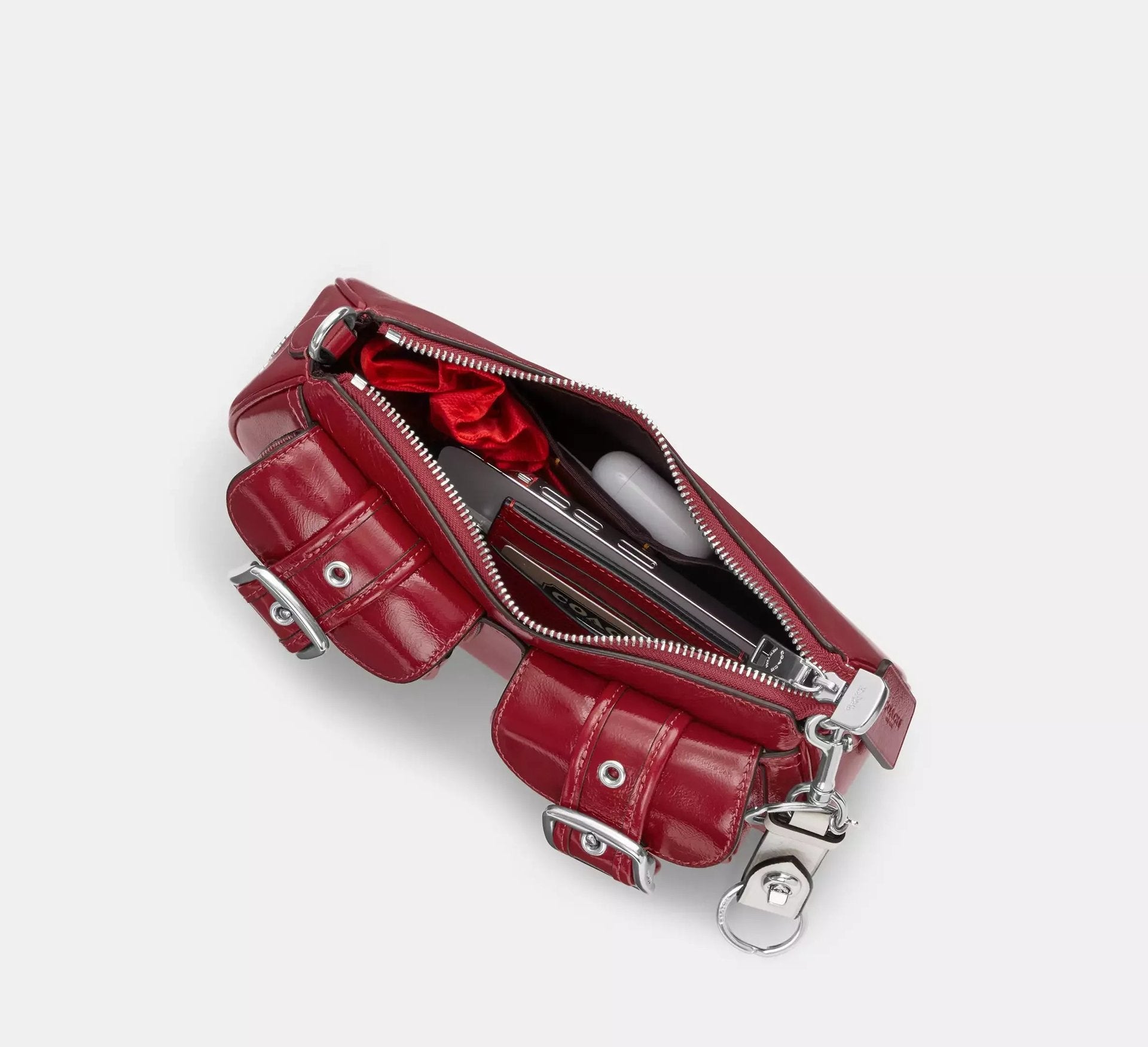 Coach Ashton Bag – Silver/Dark Cardinal - Sneaker Türkiye