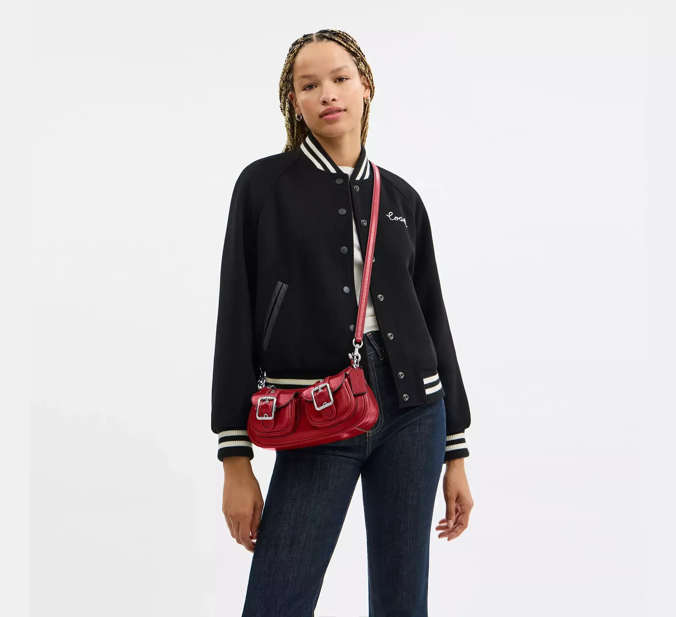 Coach Ashton Bag – Silver/Dark Cardinal - Sneaker Türkiye