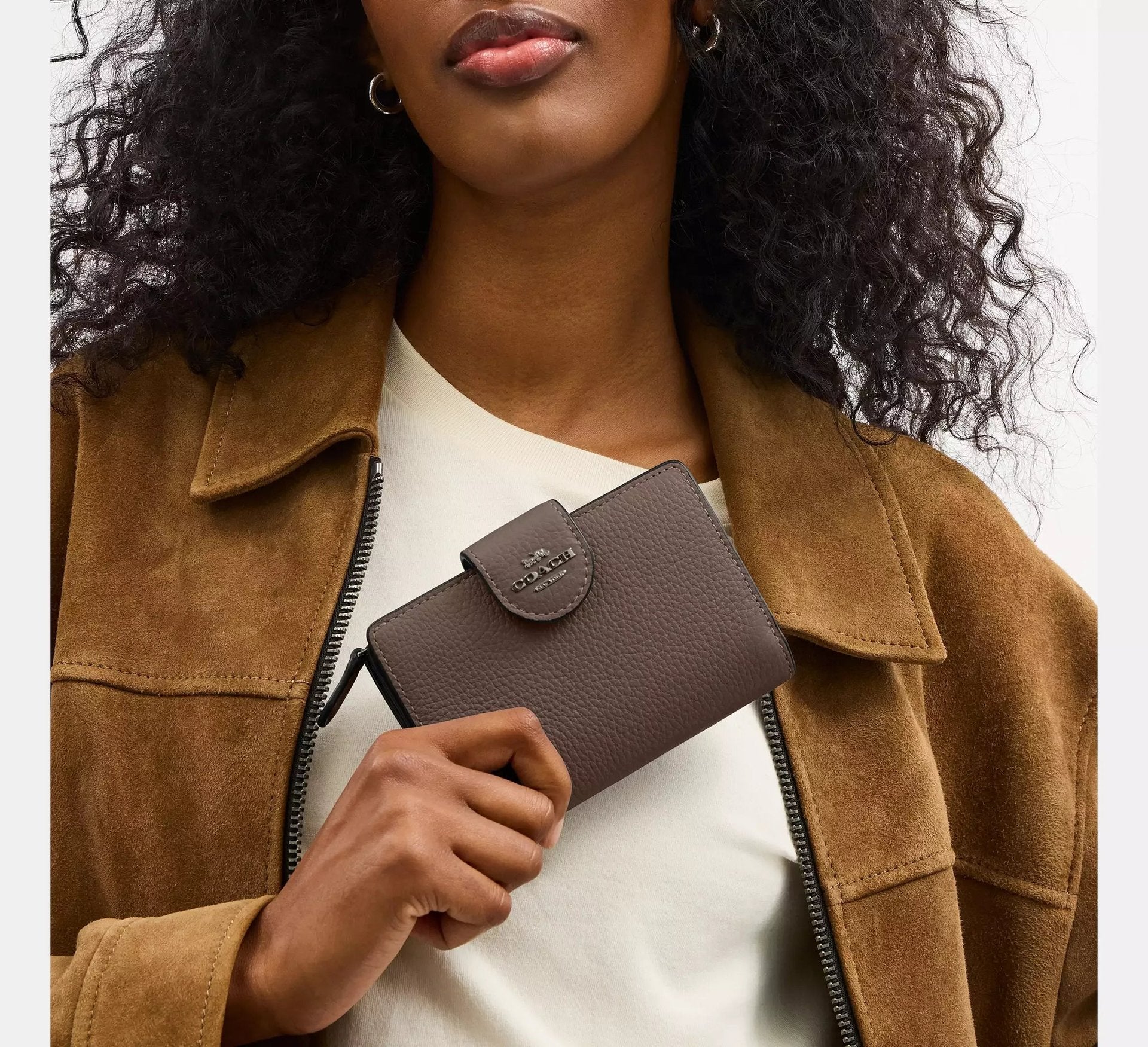 Coach Medium Corner Zip Wallet – Gunmetal - Sneaker Türkiye