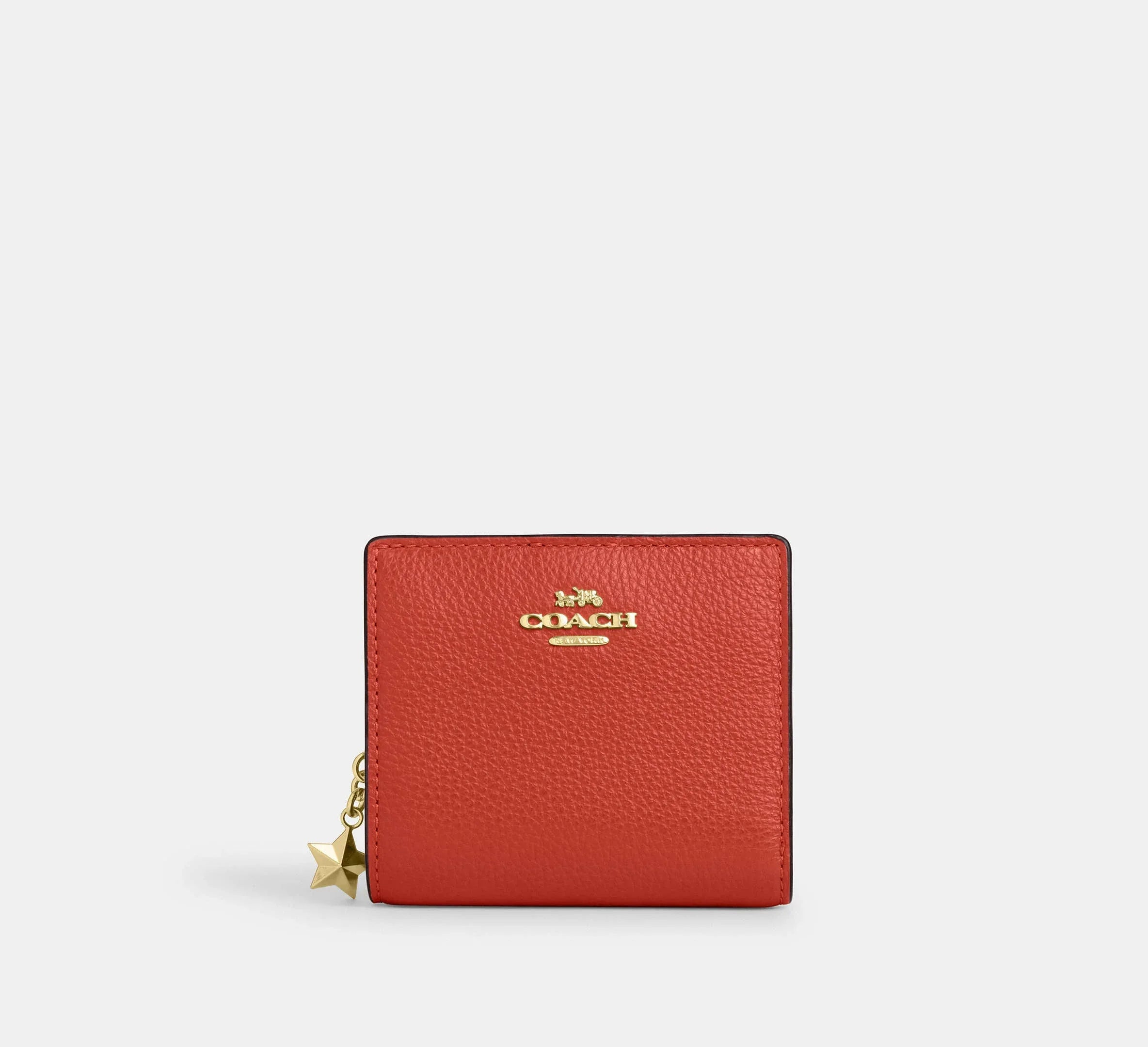 Coach Snap Wallet With Charm – Gold/Mango - Sneaker Türkiye