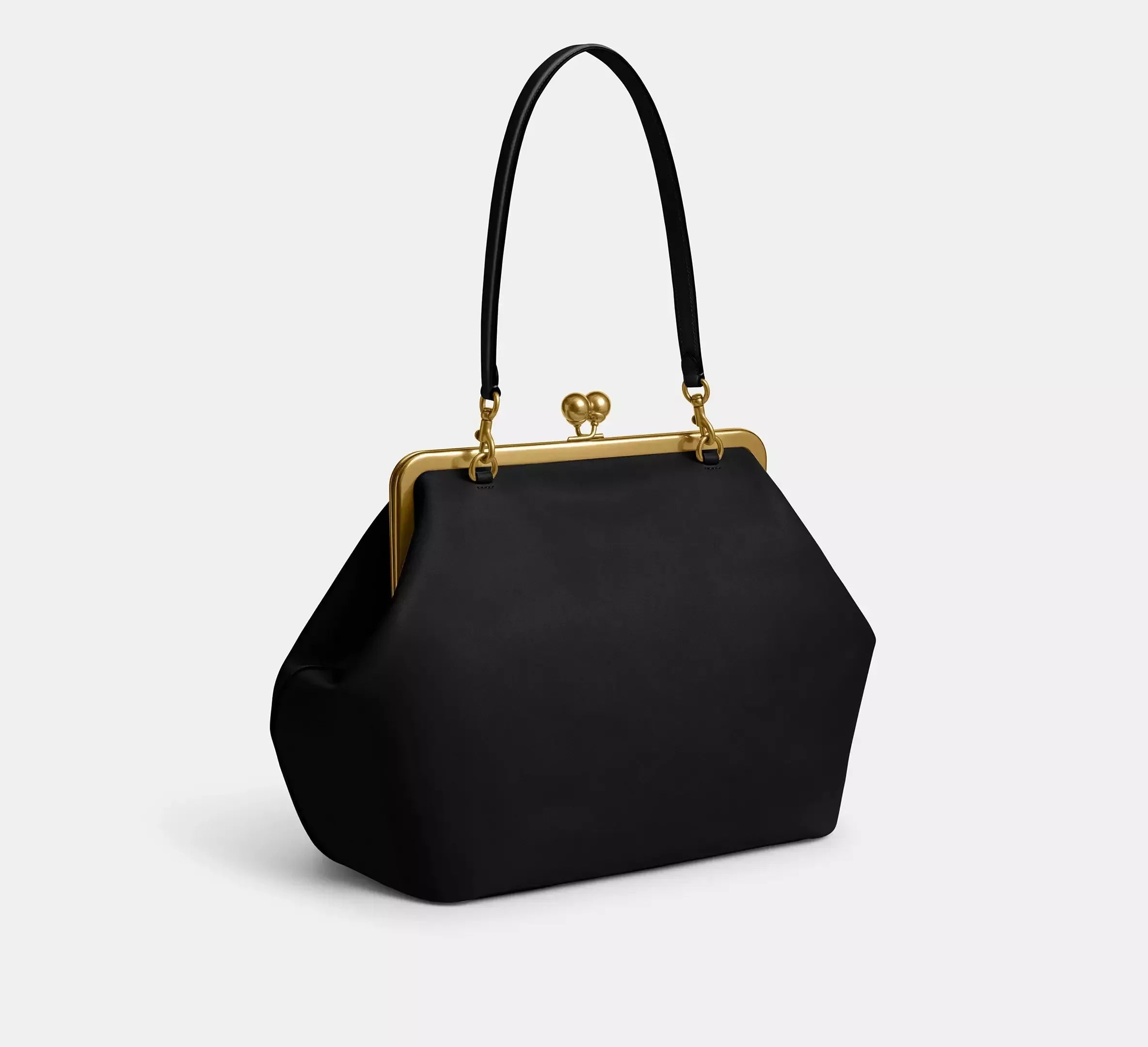 Coach Large Kisslock Frame Bag SEZON – Brass/Black - Sneaker Türkiye