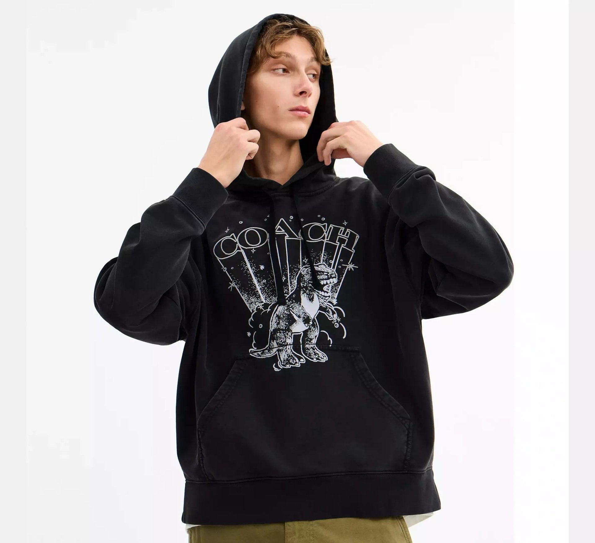 Coach T-Rex Hoodie – Washed Black - Sneaker Türkiye