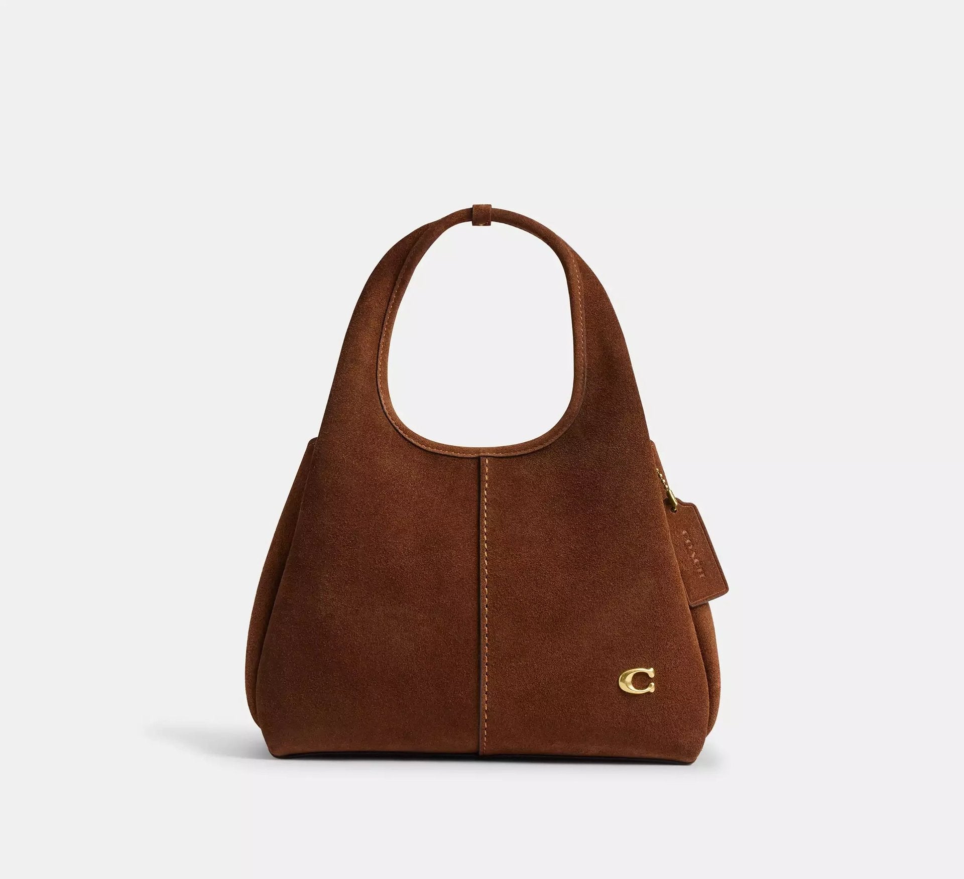 Coach Lana Shoulder Bag 23 Suede/Brass/Warm Brown - Sneaker Türkiye