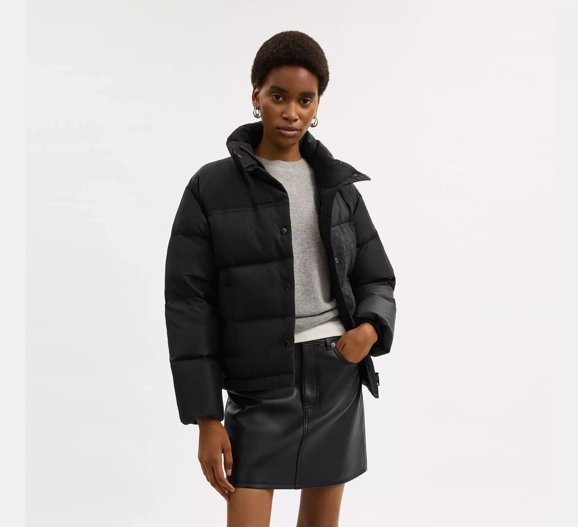 Coach Signature Down Jacket – Black - Sneaker Türkiye
