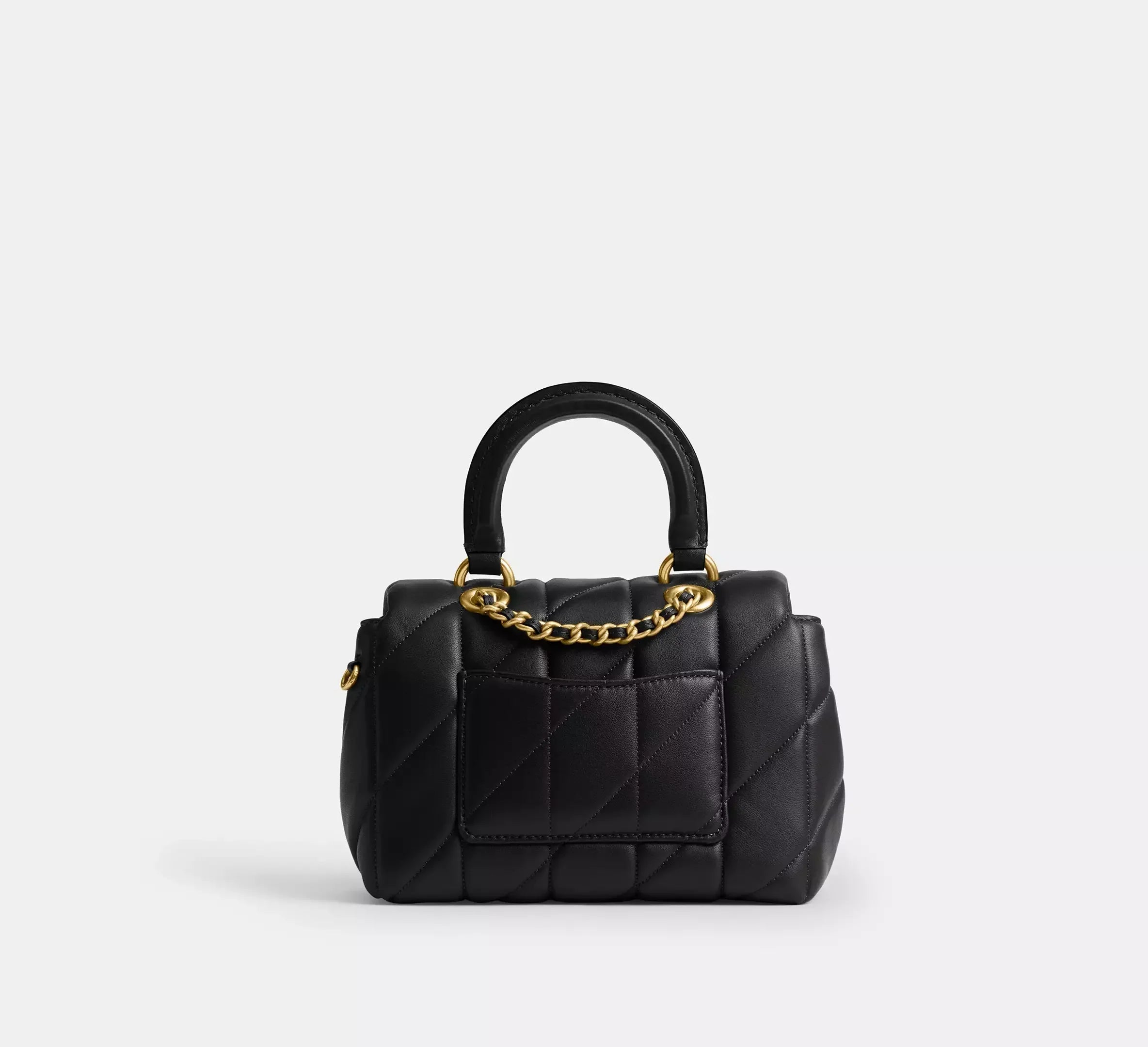 Coach Tabby Top Handle Bag With Quilting – Brass/Black - Sneaker Türkiye