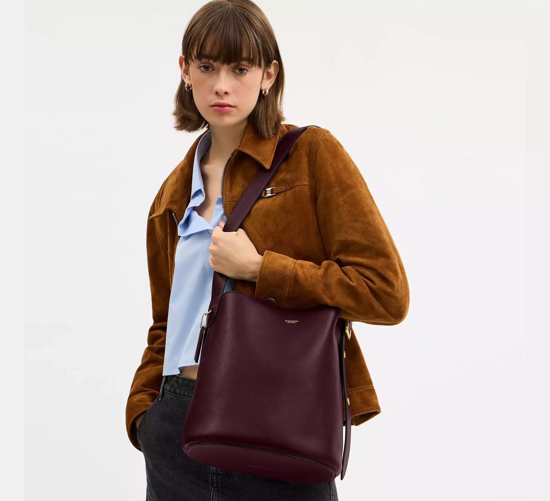 Coach Bleecker Bucket Bag – Brass/Merlot - Sneaker Türkiye