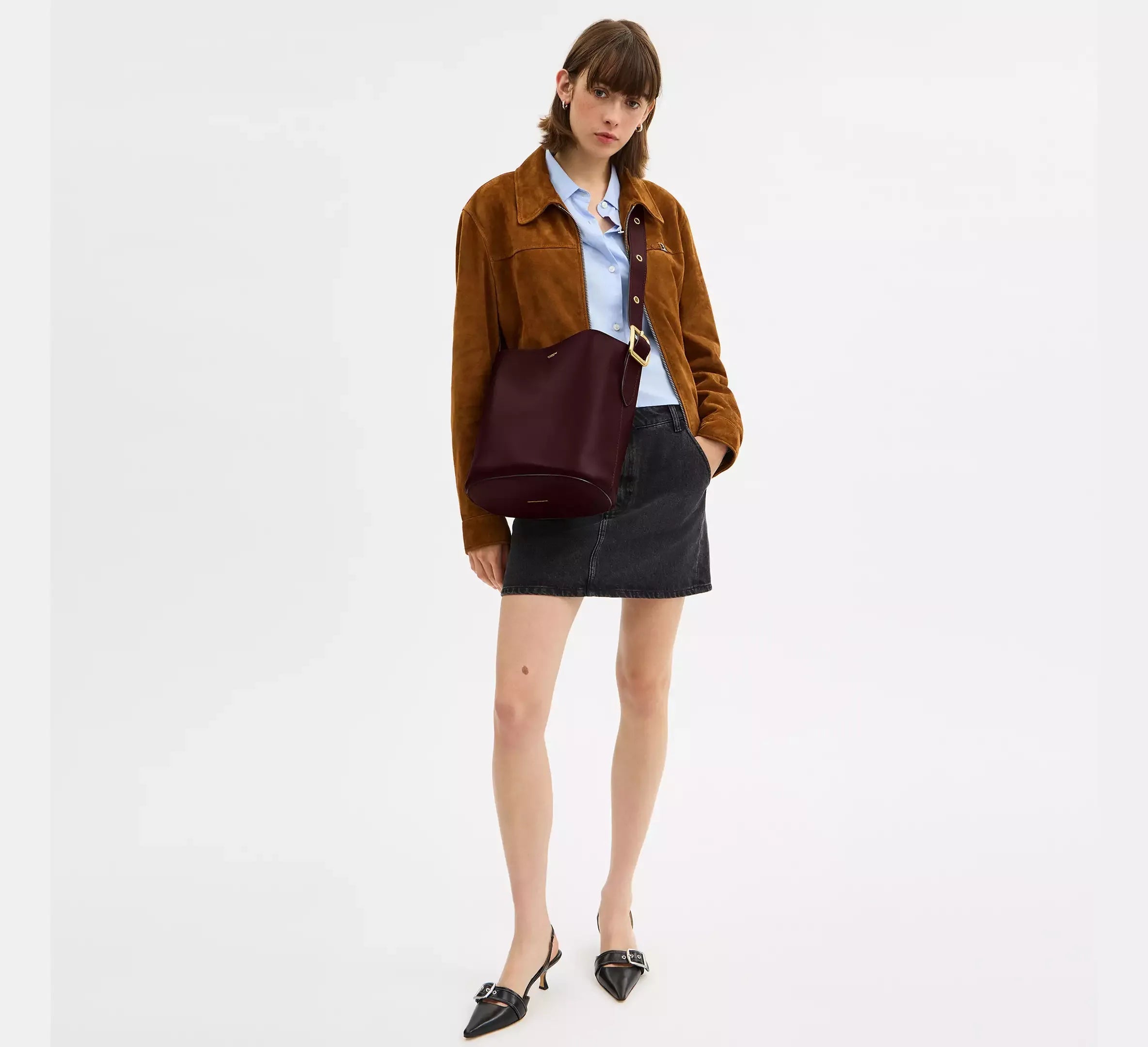 Coach Bleecker Bucket Bag – Brass/Merlot - Sneaker Türkiye