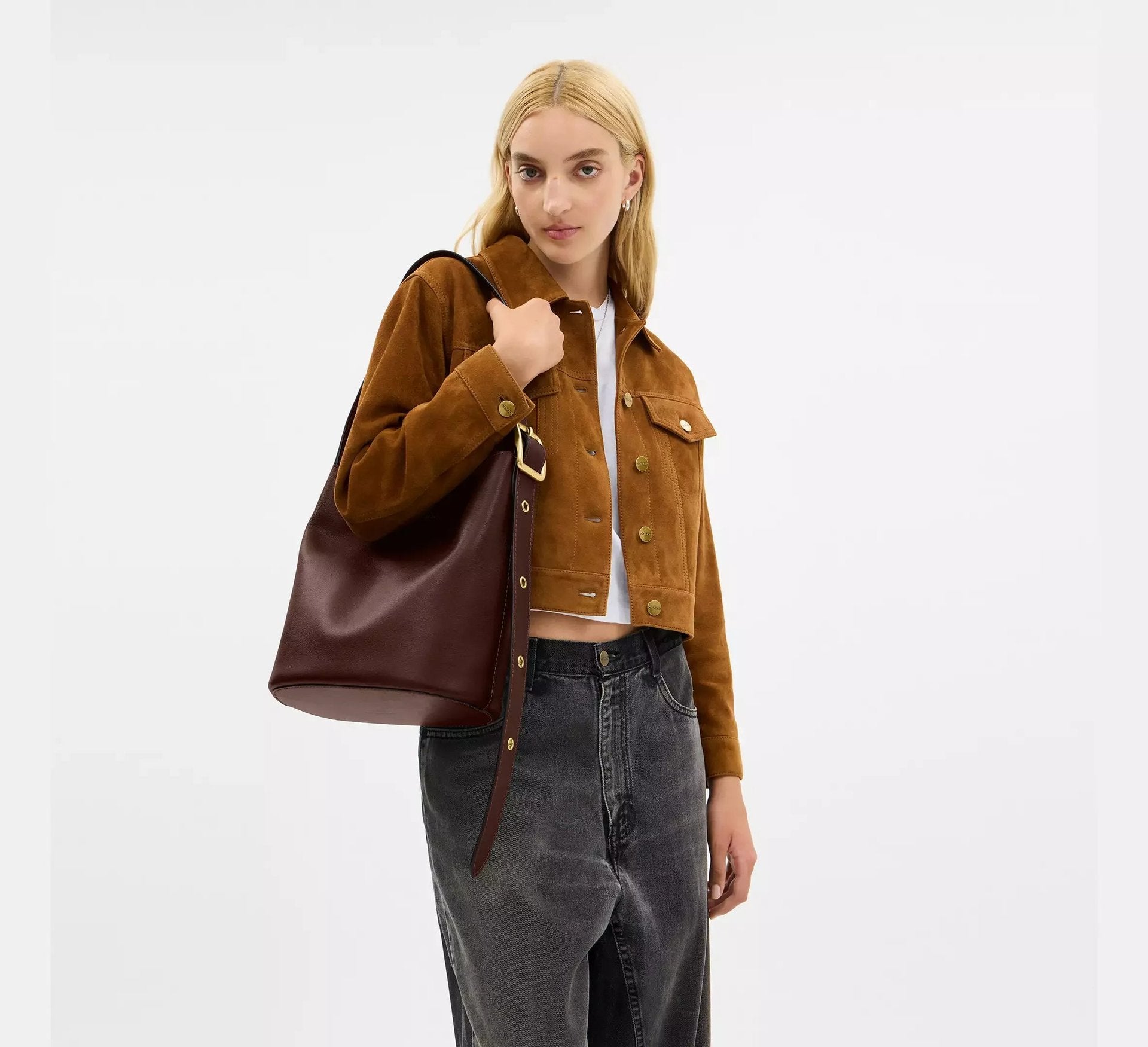 Coach Bleecker Bucket Bag – Brass/Maple - Sneaker Türkiye