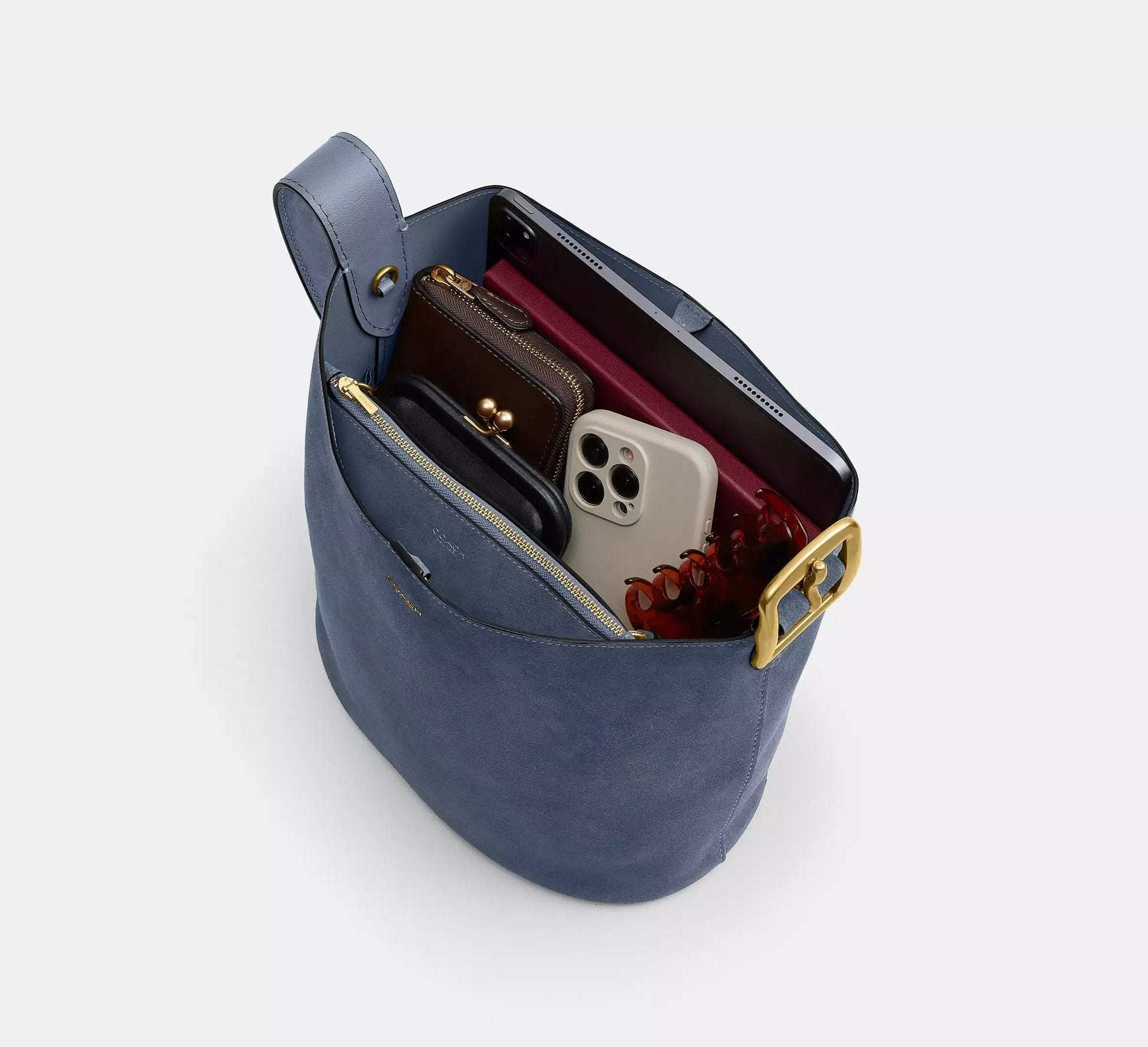 Coach Bleecker Bucket Bag – Brass/Light Denim - Sneaker Türkiye