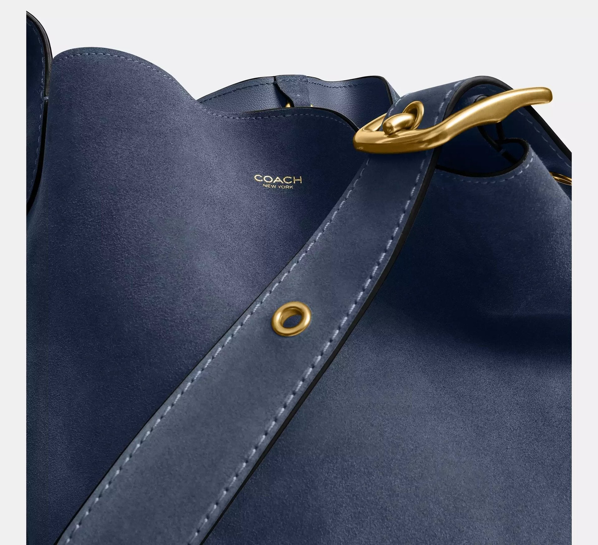 Coach Bleecker Bucket Bag – Brass/Light Denim - Sneaker Türkiye