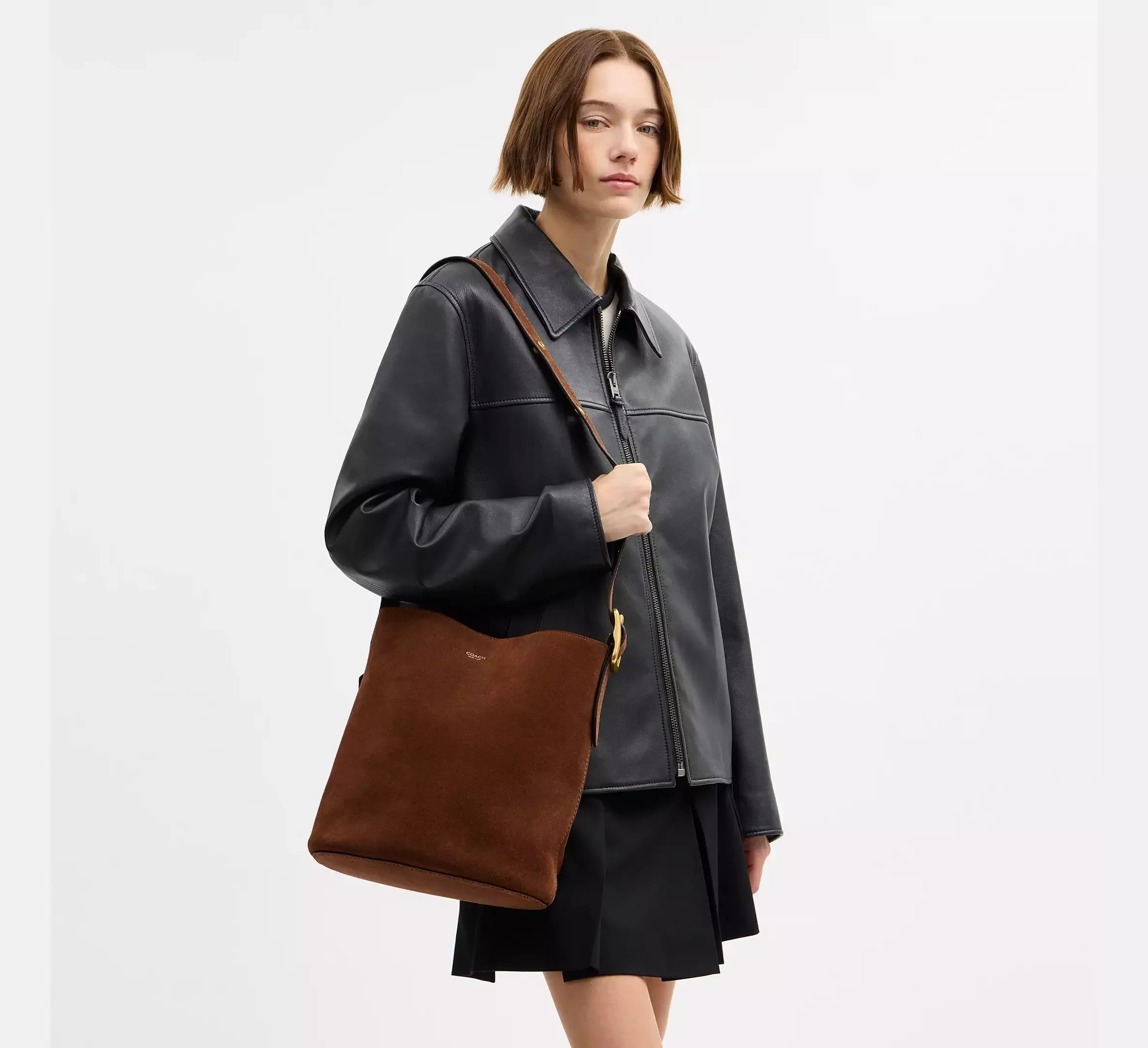 Coach Bleecker Bucket Bag – Brass/Warm Brown - Sneaker Türkiye