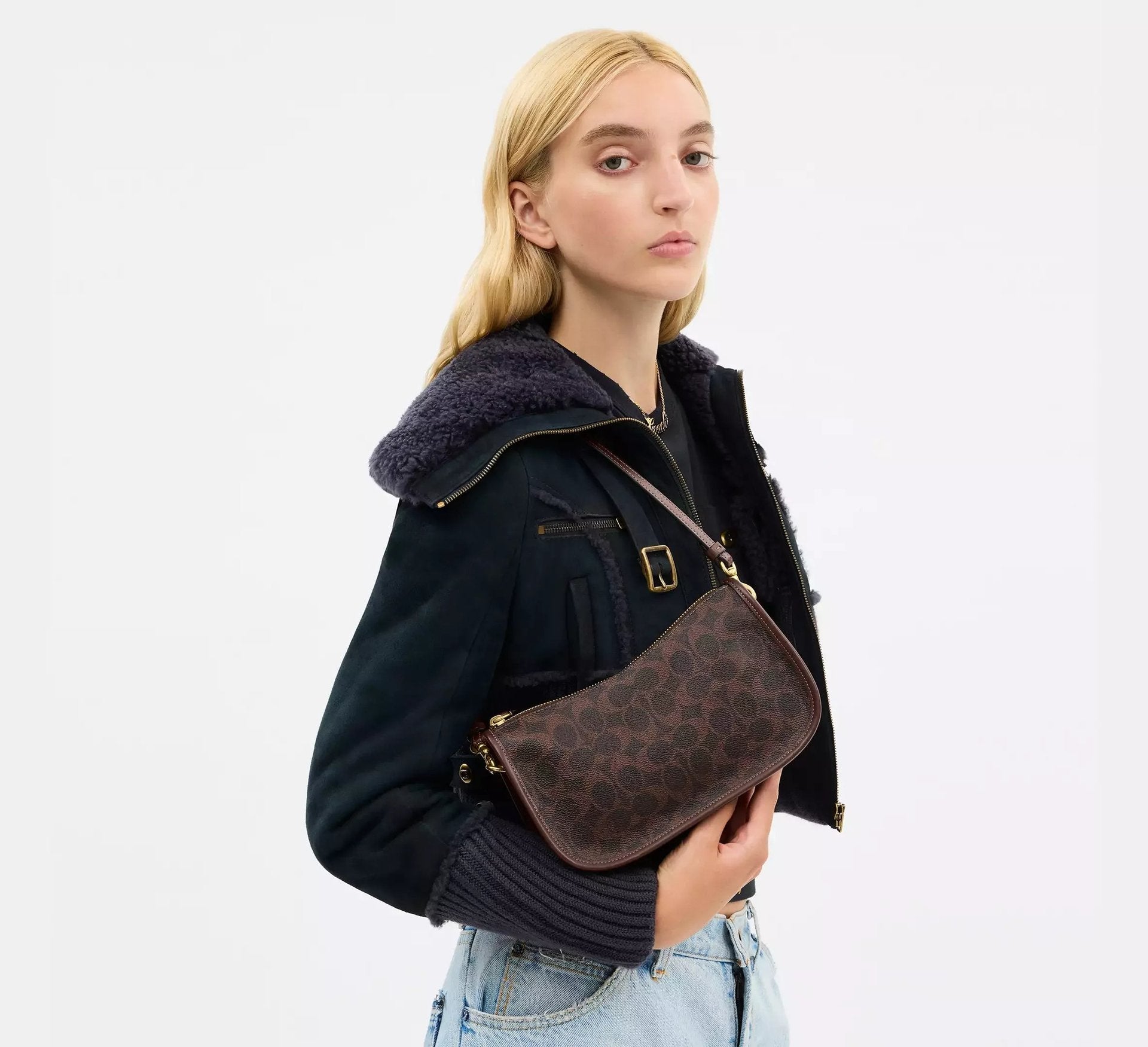 Coach Waverly Bag In Signature Coated Canvas/Brass/Maple - Sneaker Türkiye