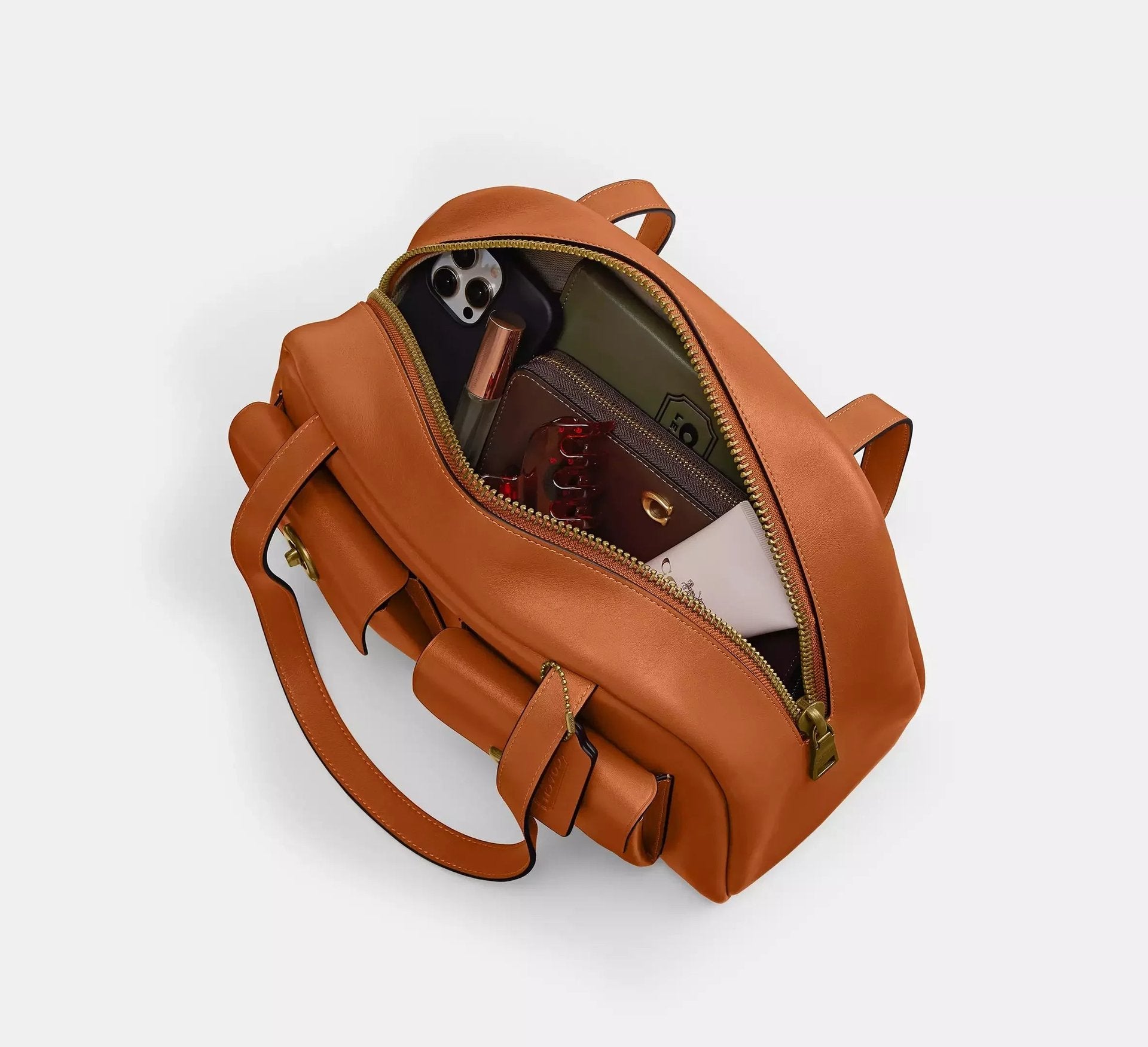 Coach Twin Turnlock Bag SEZON – Dark Brass/Toffee - Sneaker Türkiye