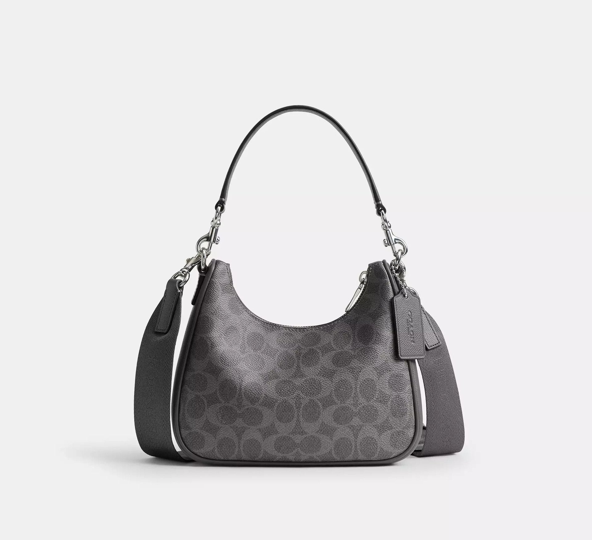 Coach Nolan Hobo Bag In Signature – Grey Signature - Sneaker Türkiye