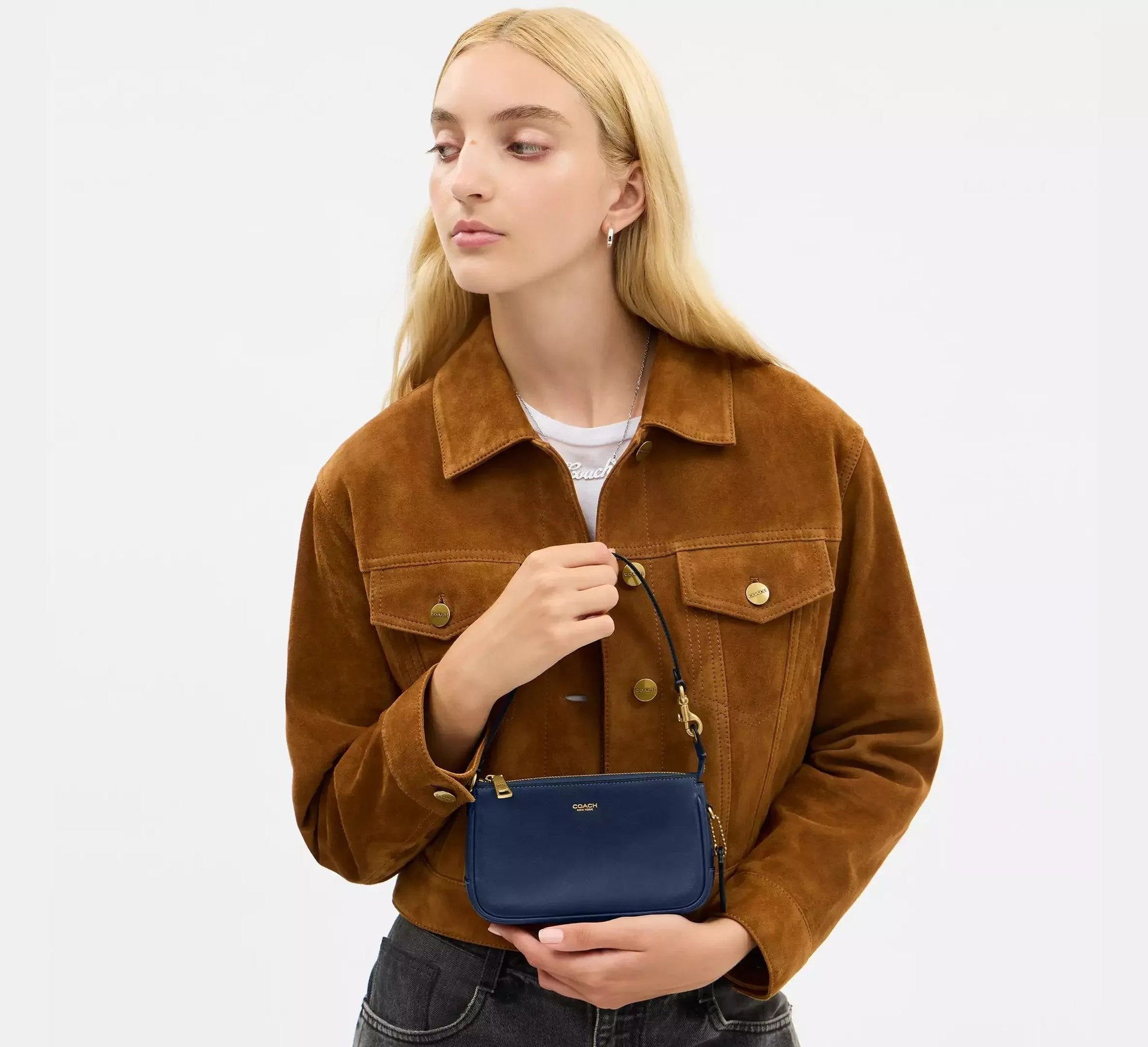 Coach Plaza Bag 18 Sezon – Brass/Navy - Sneaker Türkiye