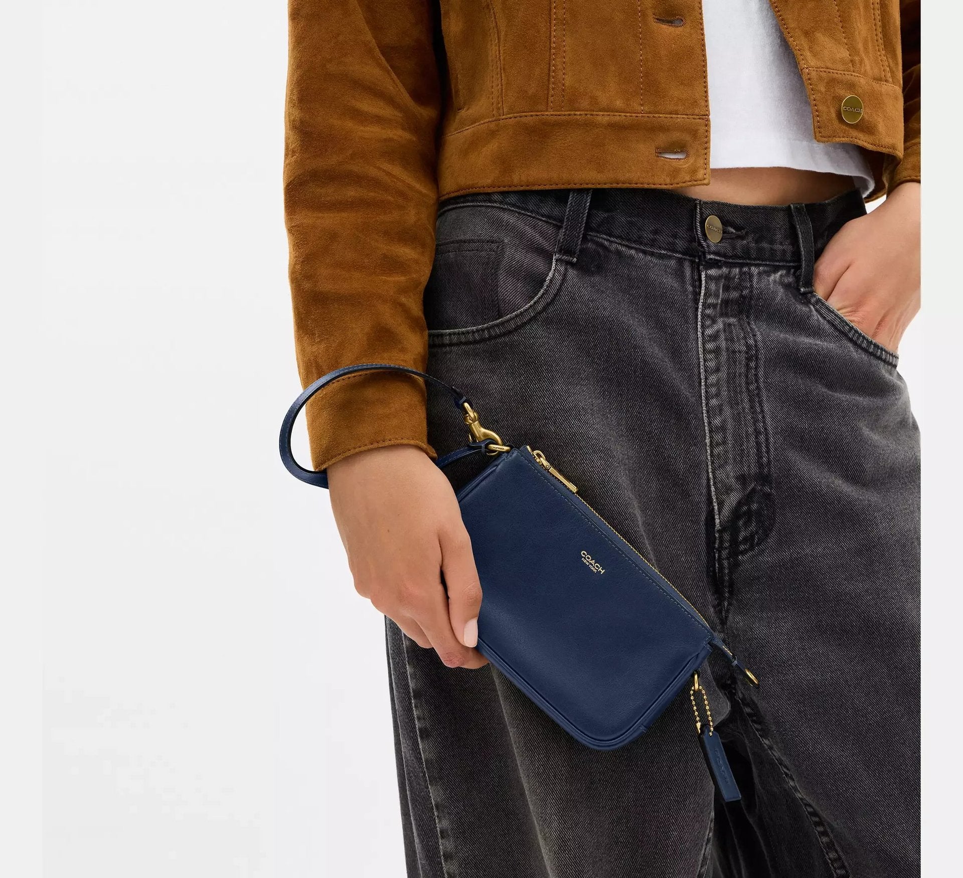 Coach Plaza Bag 18 Sezon – Brass/Navy - Sneaker Türkiye