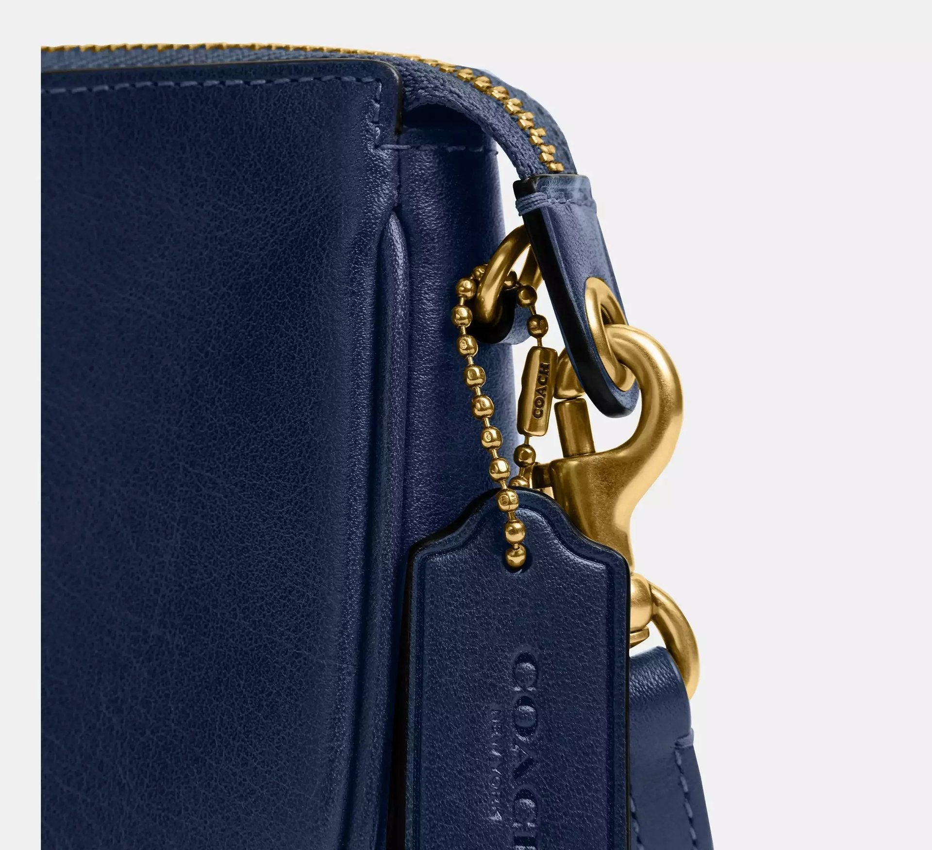 Coach Plaza Bag 18 Sezon – Brass/Navy - Sneaker Türkiye