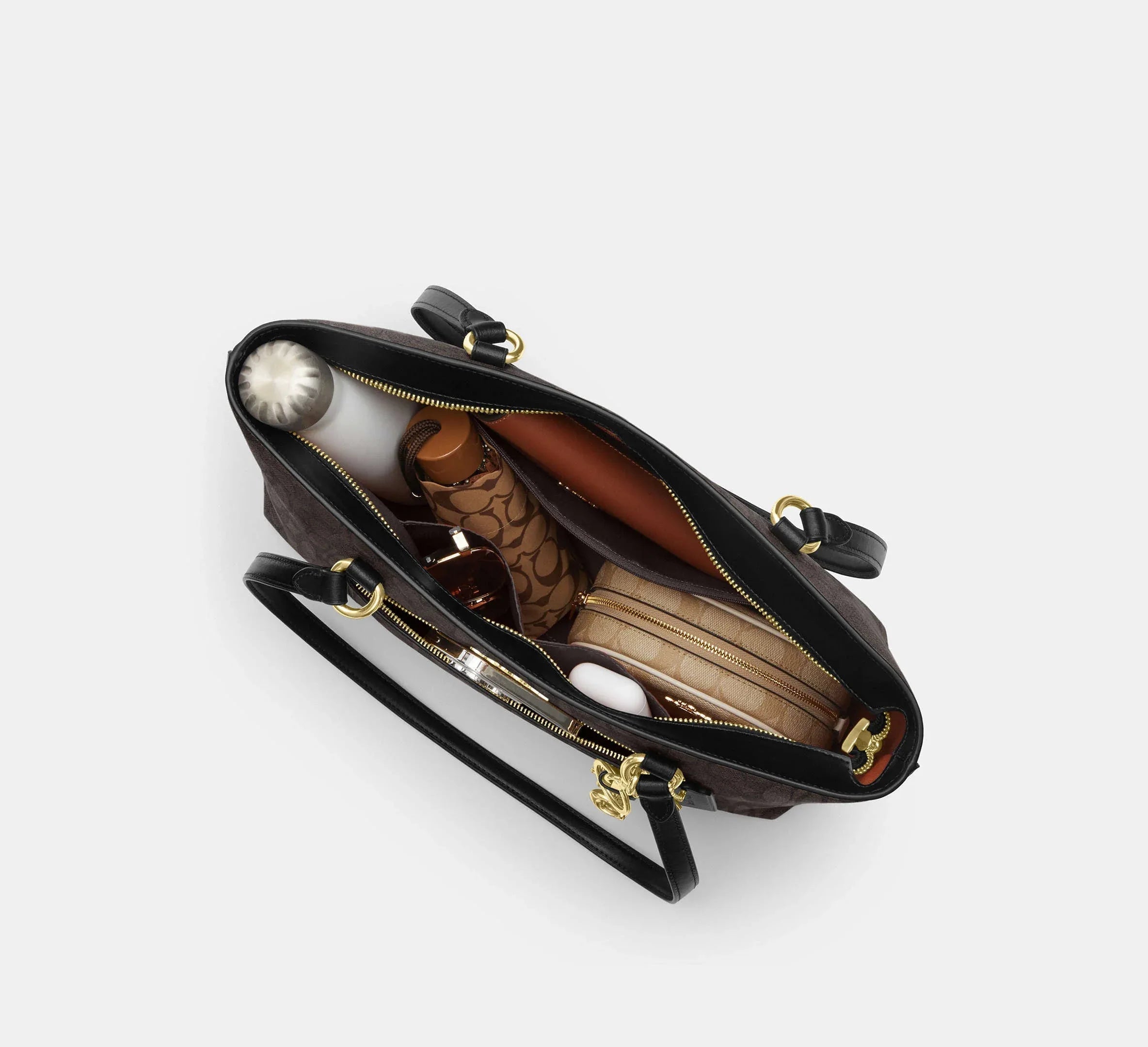 Coach Station Tote Bag In Signature – Gold/Walnut/Black - Sneaker Türkiye