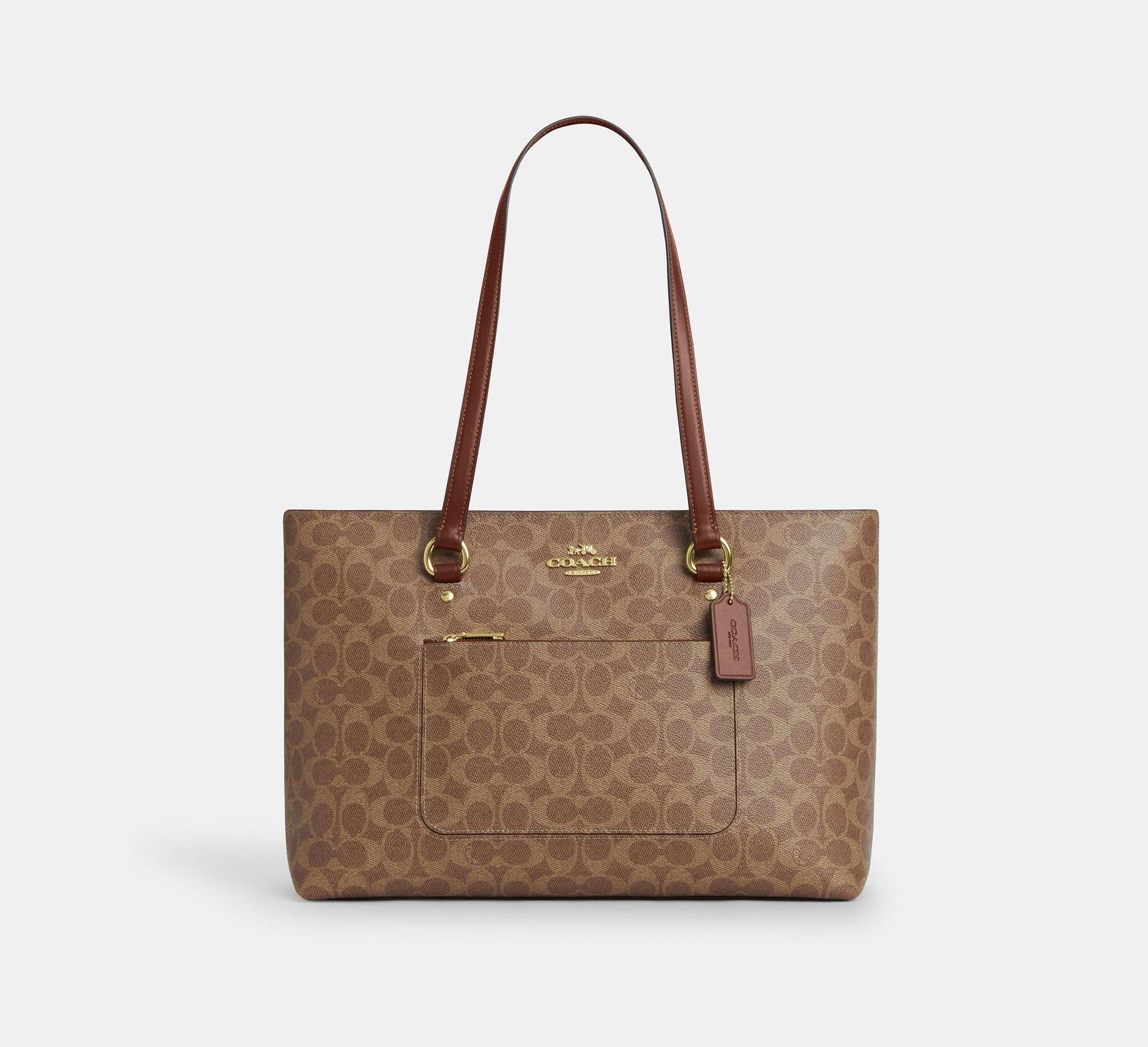 Coach Station Tote Bag In Signature-Gold/Tan/Brown - Sneaker Türkiye